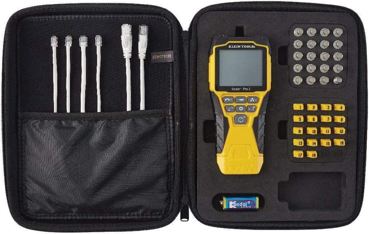 Main image of Klein Tools VDV501-852 Cable Tester with Remote, VDV Scout Pro 3 Test Kit Locates and Tests Voice, Data and Video Cables