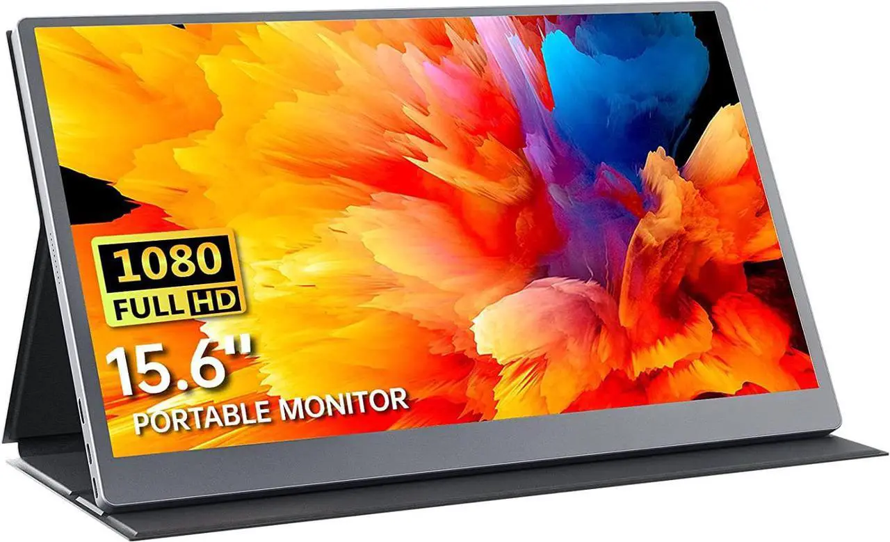 Main image of Portable Monitor15.6 inch 1080P FHD HDR USB-C Portable Screen Dual Type-C Mini HDMI IPS FreeSync Computer Display with Speakers for Laptop PC Mac Surface Xbox Switch PS4/5 with Smart Cover