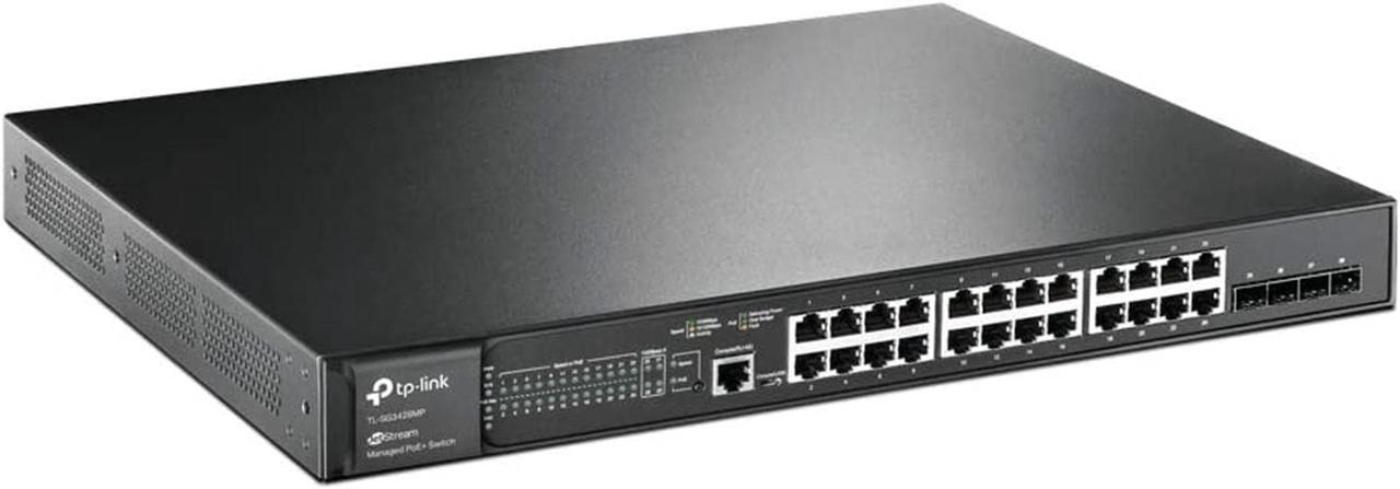 Alt view image 2 of 3 - TP-Link TL-SG3428MP , 24 Port Gigabit L2+ Managed PoE Switch , 24 PoE+ Port @384W, 4 x SFP Slots , PoE Auto Recovery , Omada SDN Integrated, IPv6 , Static Routing , Limited Lifetime Protection