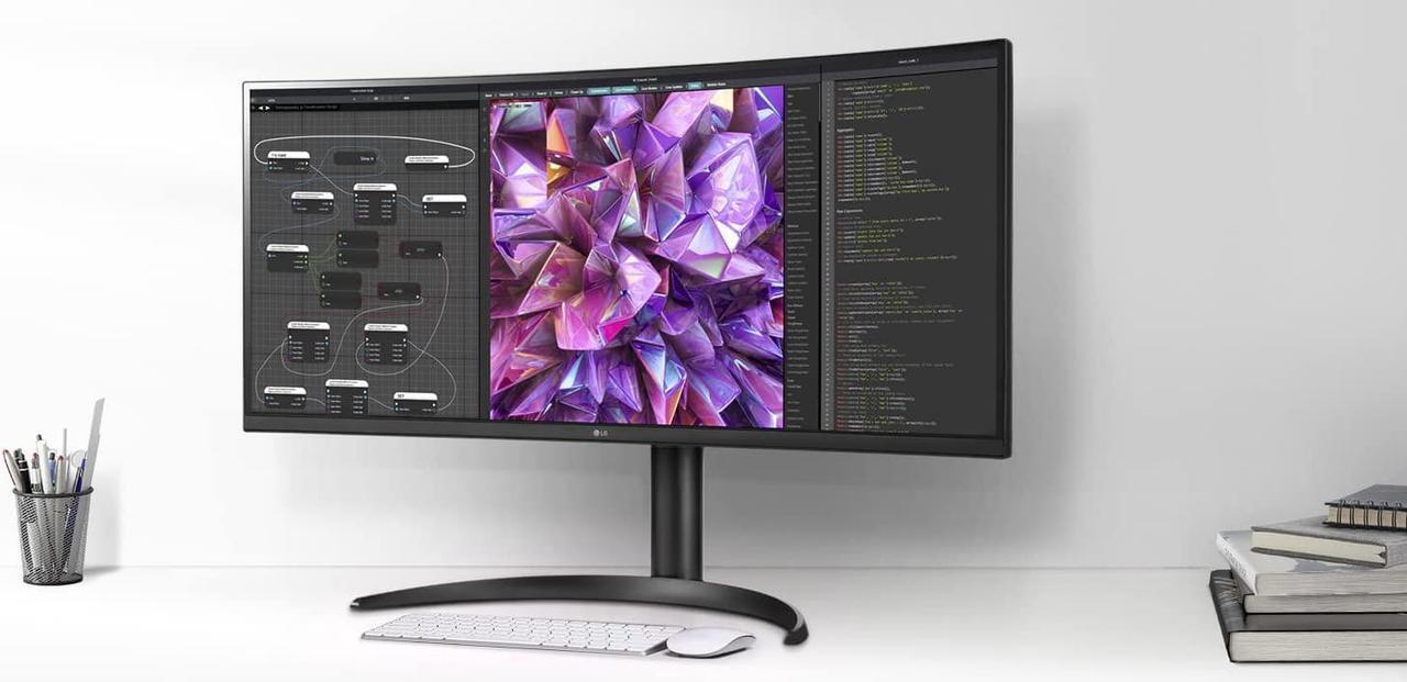 Alt view image 4 of 5 - LG UltraWide QHD 34-Inch Curved Computer Monitor 34WQ73A-B, IPS with HDR 10 Compatibility, Built-In KVM, and USB Type-C, Black