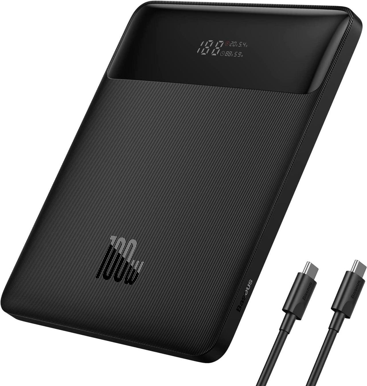 Main image of Laptop Power Bank, Baseus 100W Blade USB C Portable Laptop Charger, Super Fast Charging 20000mAh Slim Battery Pack for Laptop, MacBook Air, Dell, IPad, HP, iPhone, Samsung Galaxy, Switch and More