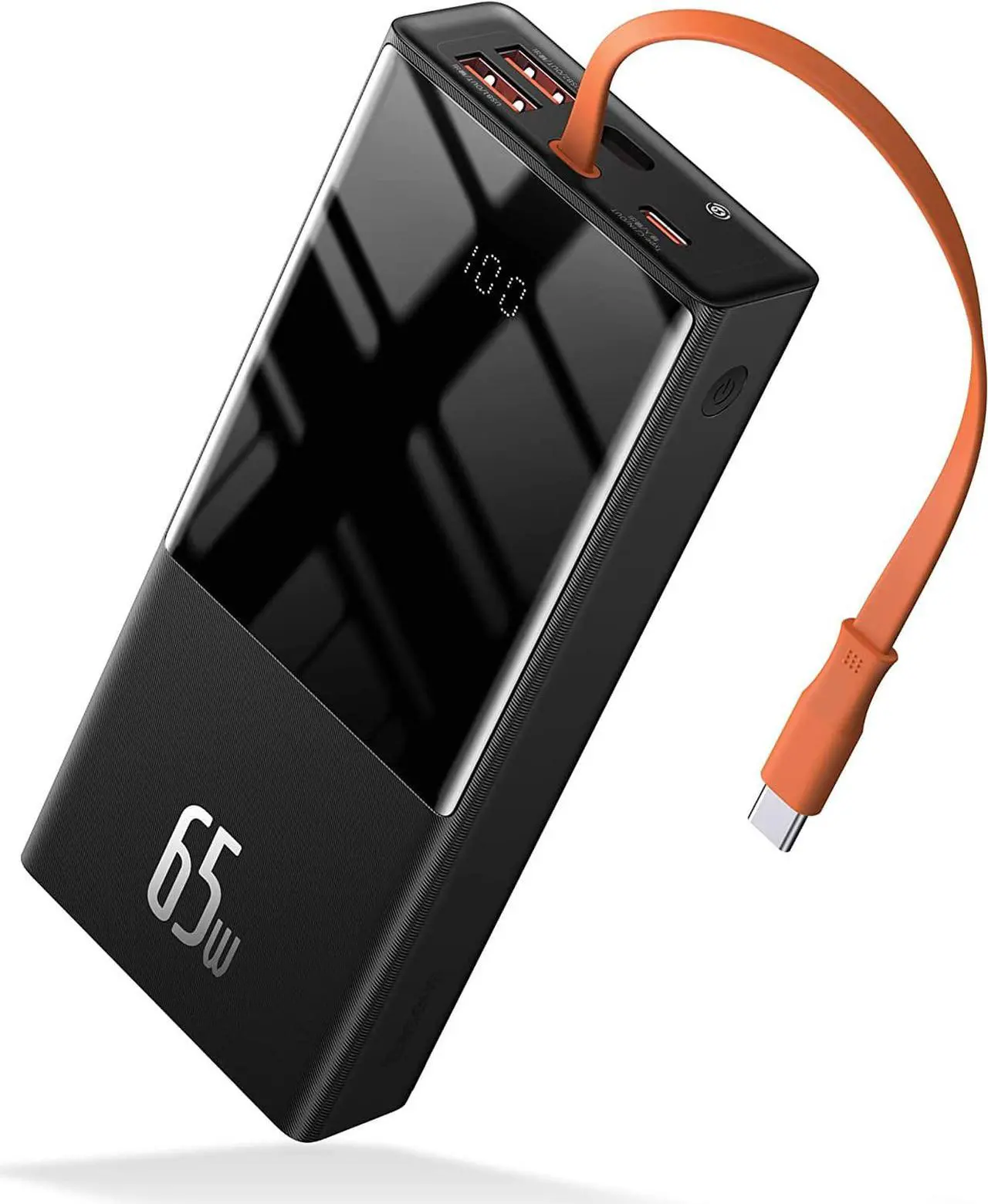 Main image of USB C Power Bank for Laptop, 20000mAh 65W Portable Laptop Power Bank Built in USB C Cable, 4 Outputs External Battery Pack for Lenovo, HP, Dell, MacBook Pro, for iPhone 14, Samsung and More