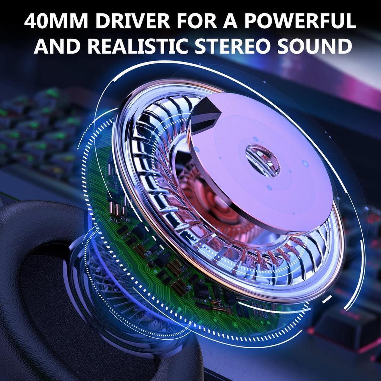 Alt view image 4 of 6 - Zhhcyyds X7 PRO RGB Gaming Headset with Mic and Noise Cancellation Headphone Gaming with Led Light for Mobile Phone Laptop PS4