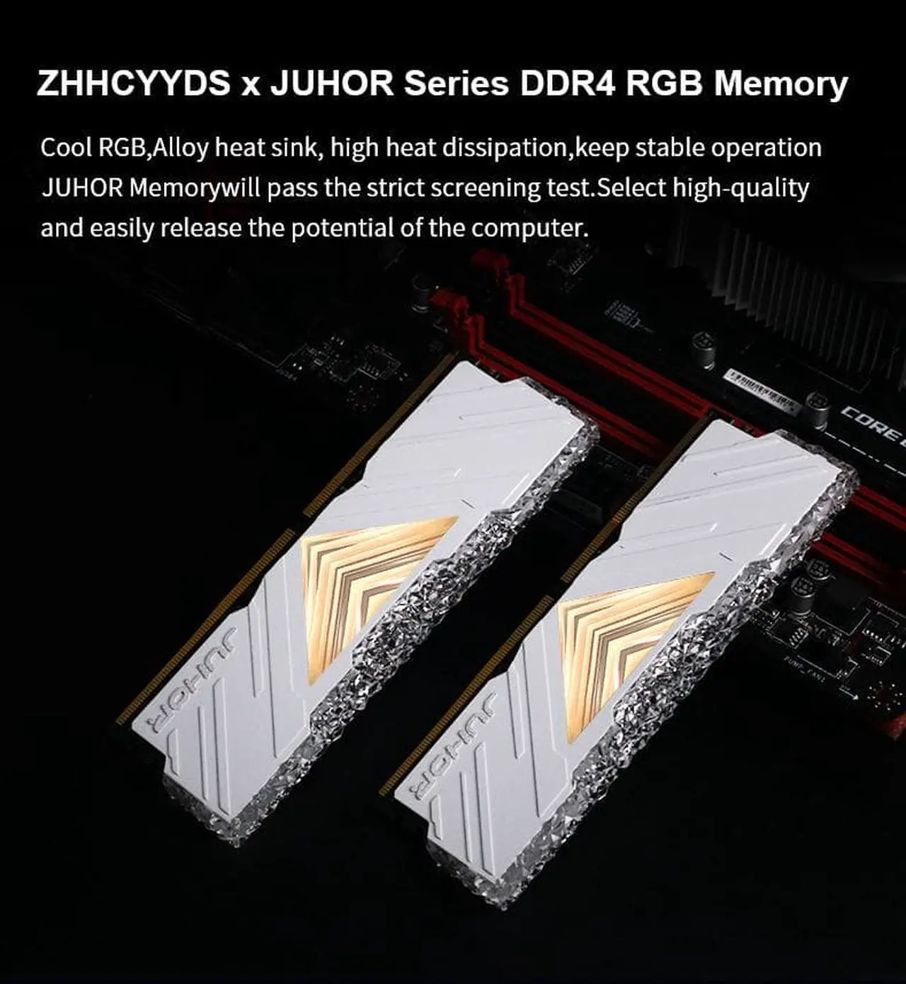Alt view image 4 of 7 - Zhhcyyds JUHOR RGB DDR4 Ram 16GB (2x8GB) for Desktop PC 288 Pin Dual Channel Computer Memory Sticks Kit 3600 MHz CL18 (PC4-28800)