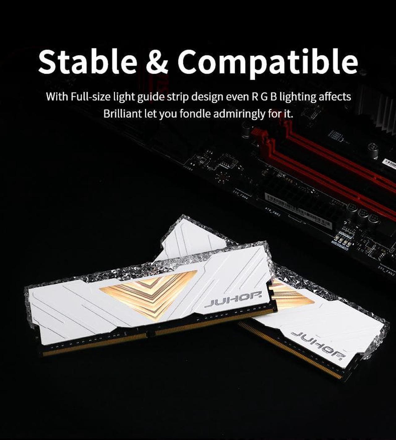 Alt view image 5 of 7 - Zhhcyyds JUHOR RGB DDR4 Ram 16GB (2x8GB) for Desktop PC 288 Pin Dual Channel Computer Memory Sticks Kit 3600 MHz CL18 (PC4-28800)