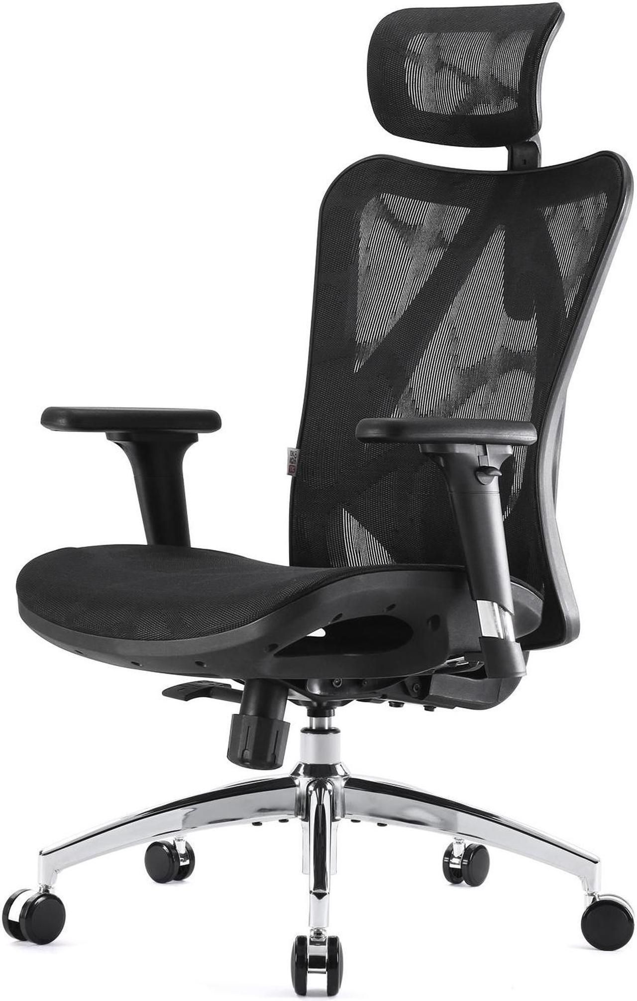 Alt view image 3 of 14 - SIHOO High-Back Ergonomic Office Chair, Mesh Desk Chair with Adjustable 3D Armrest, Lumbar Support and Headrest, for Home & Office, Black