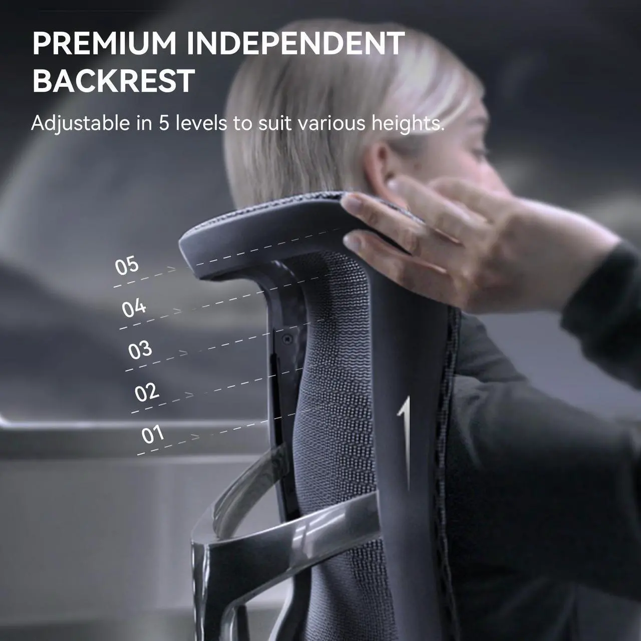 Alt view image 4 of 7 - Sihoo Doro S300  High Back Ergonomic Office Chair with Dual Dynamic Lumbar Support and Adjustable Seat Depth, Big and Tall chair for 300lbs, Gaming Chair with 6D Armrests, Black