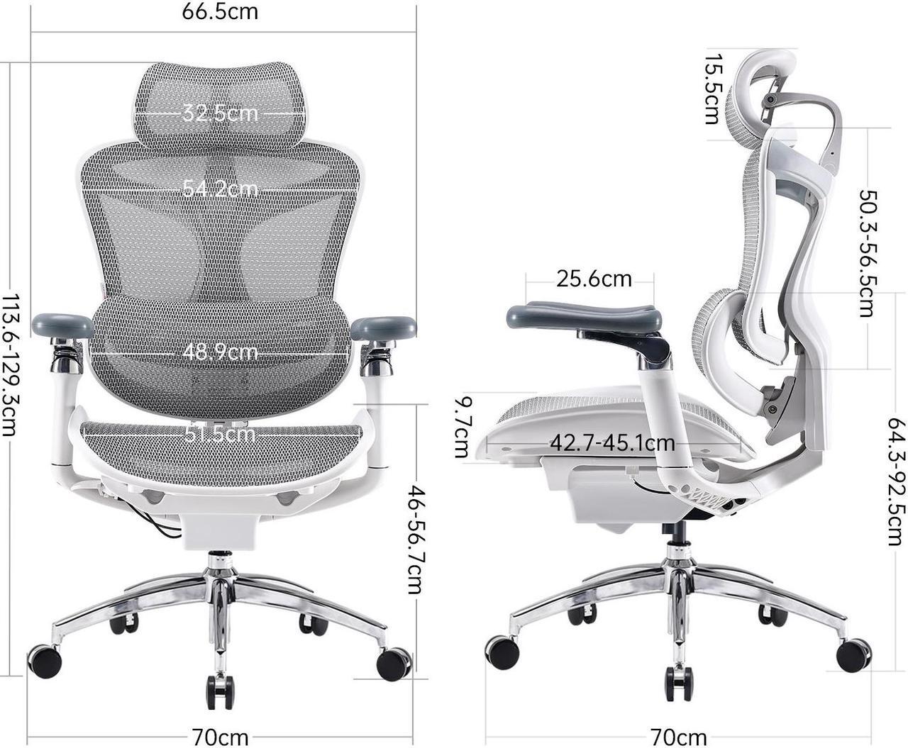Alt view image 8 of 7 - Sihoo Doro C300  Pro High Back Ergonomic Office Chair with Dual
Dynamic Lumbar Support and Adjustable Seat Depth, Big and Tall chair for 300lbs, Gaming Chair with 6D Armrests Gray