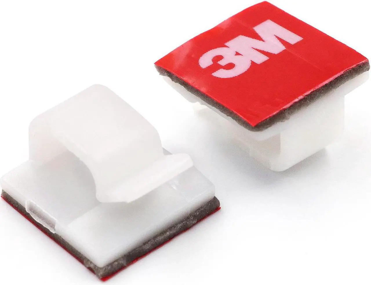 Alt view image 3 of 7 - Mini Cable Clips 3M Adhesive, Multipurpose Cord and Wire Organizer for Cable Management Small, 1/2" Wide, 100 Pack - 100 Pack Bundled with 10 Bonus Reusable Cable Ties (White)