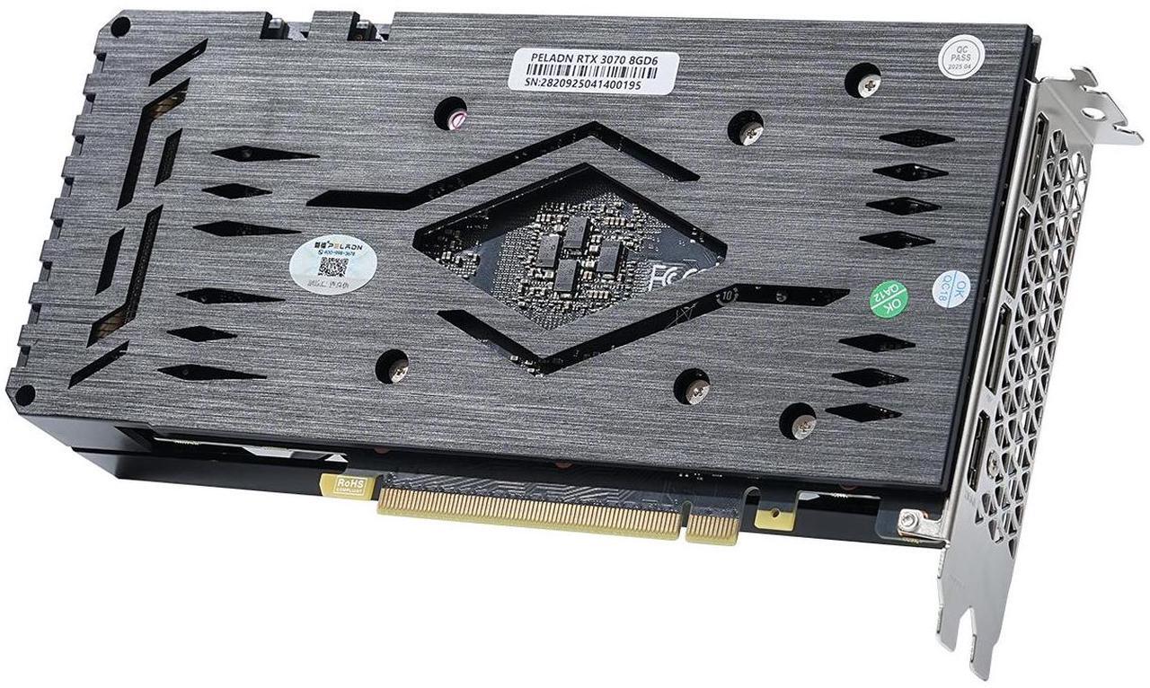 Alt view image 4 of 7 - Peladn Gaming RTX 3070 8G  Graphics Card 256bit GDDR6 5888CUDA  PCI Express 4.0 Video Card Double fans Edition