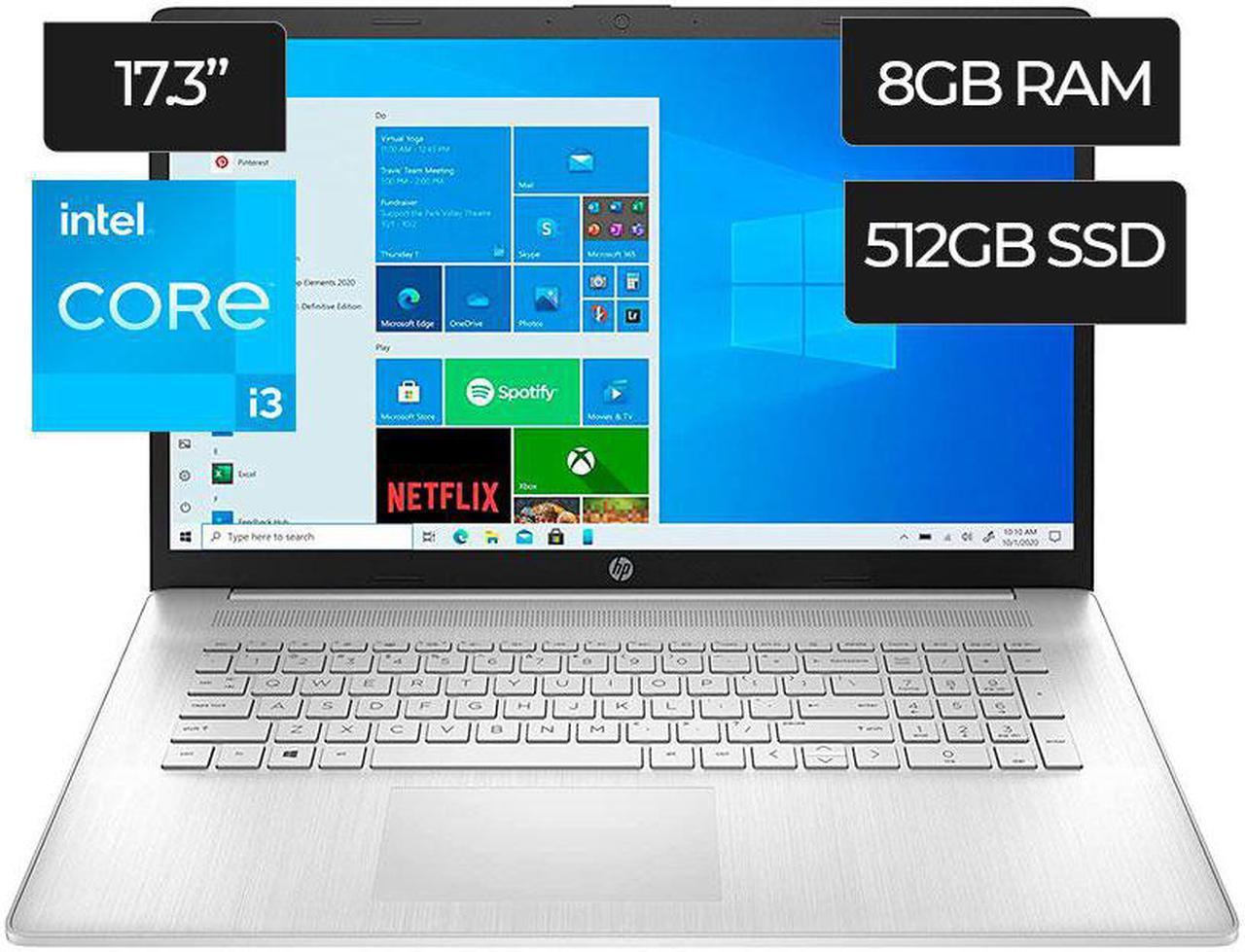 HP 17-CN0004CY 4B6T3UAR#ABA  Intel Core i3-1125G4 2.0GHz, 8GB, 512GB, 17.3" Touchscreen, Intel UHD Graphics  Windows 10, Factory Refurb 90-Days