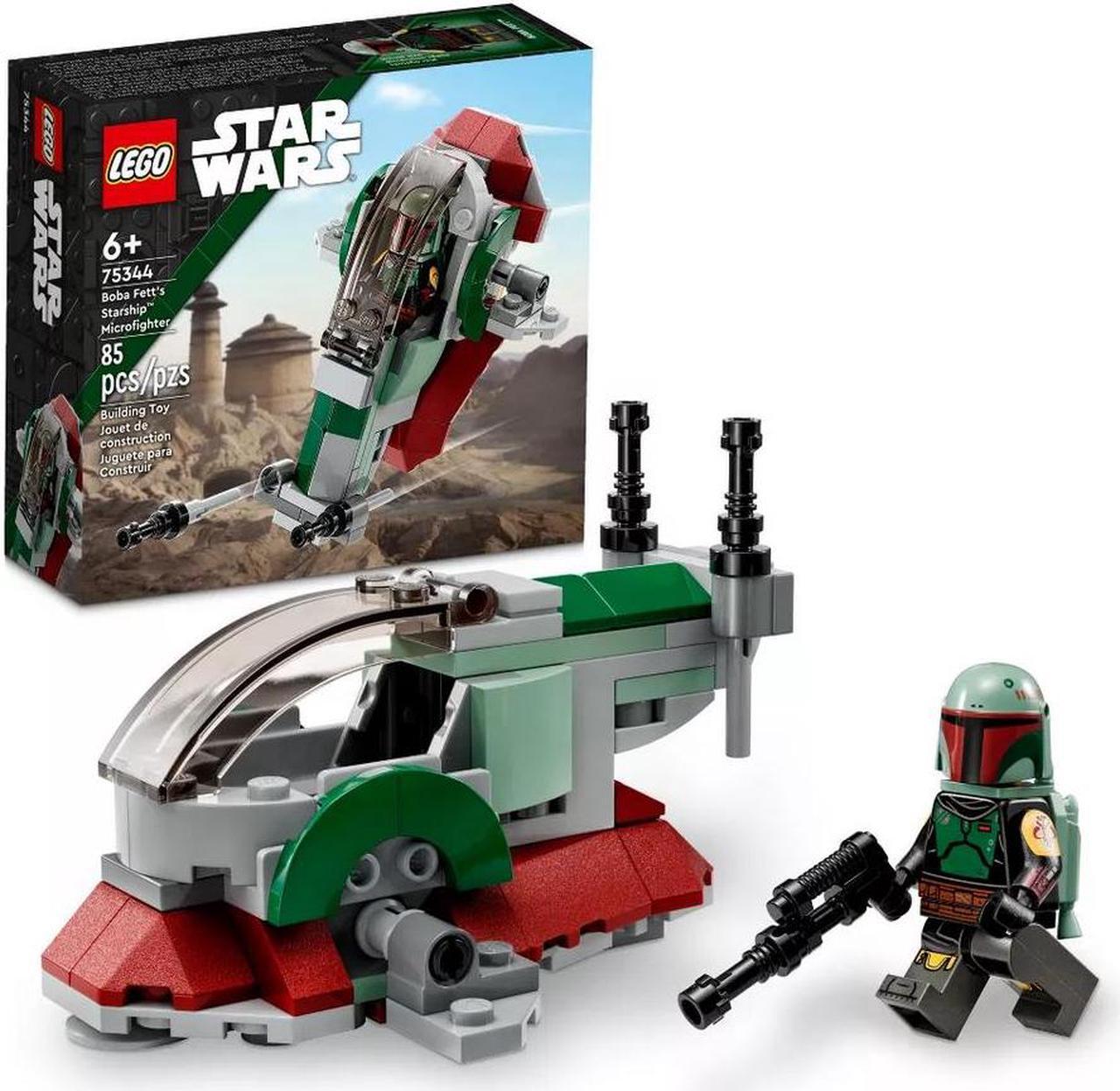 Main image of LEGO Star Wars Boba Fett's Starship Microfighter Building Toy Set 75344 (85 Pcs)