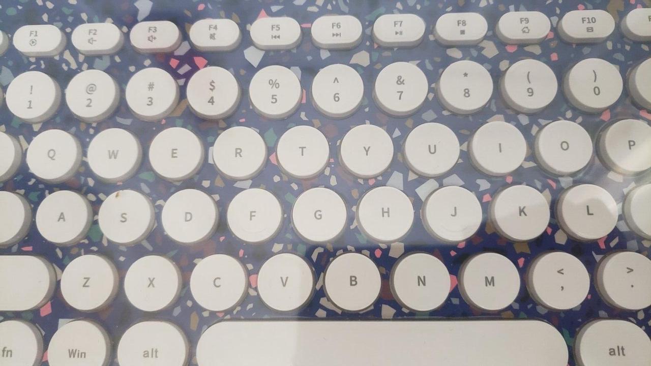 Alt view image 2 of 2 - Winx Terazzo Navy Blue Wireless Keyboard WXK300N Easy to Set Up