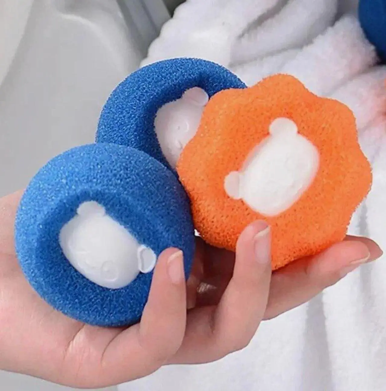 Main image of 4pcs Ball Reusable Washing Machine Pet Hair Remover Cleaning Laundry Balls
