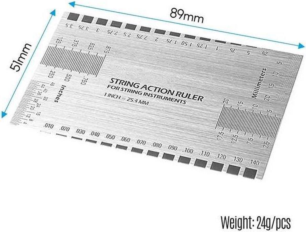 Alt view image 3 of 4 - Guitar String Ruler Stainless Steel String Action Ruler Gauge Tool