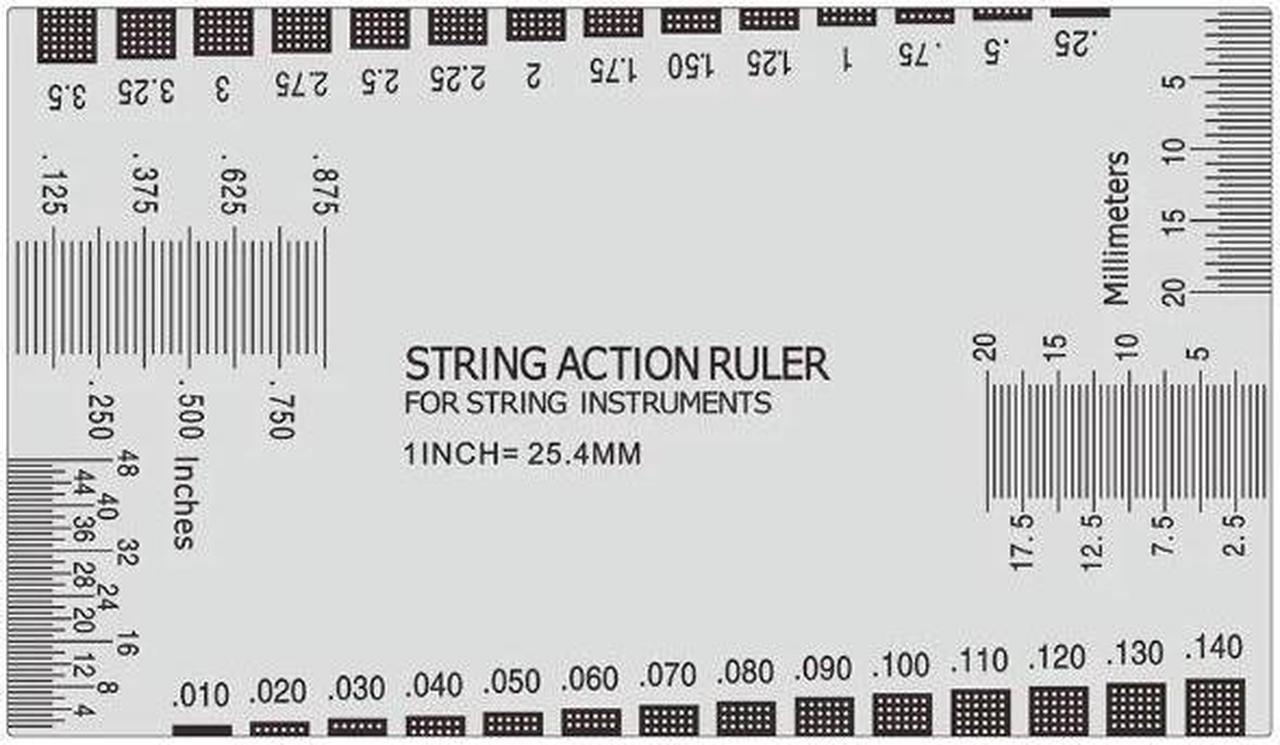 Alt view image 2 of 4 - Guitar String Ruler Stainless Steel String Action Ruler Gauge Tool