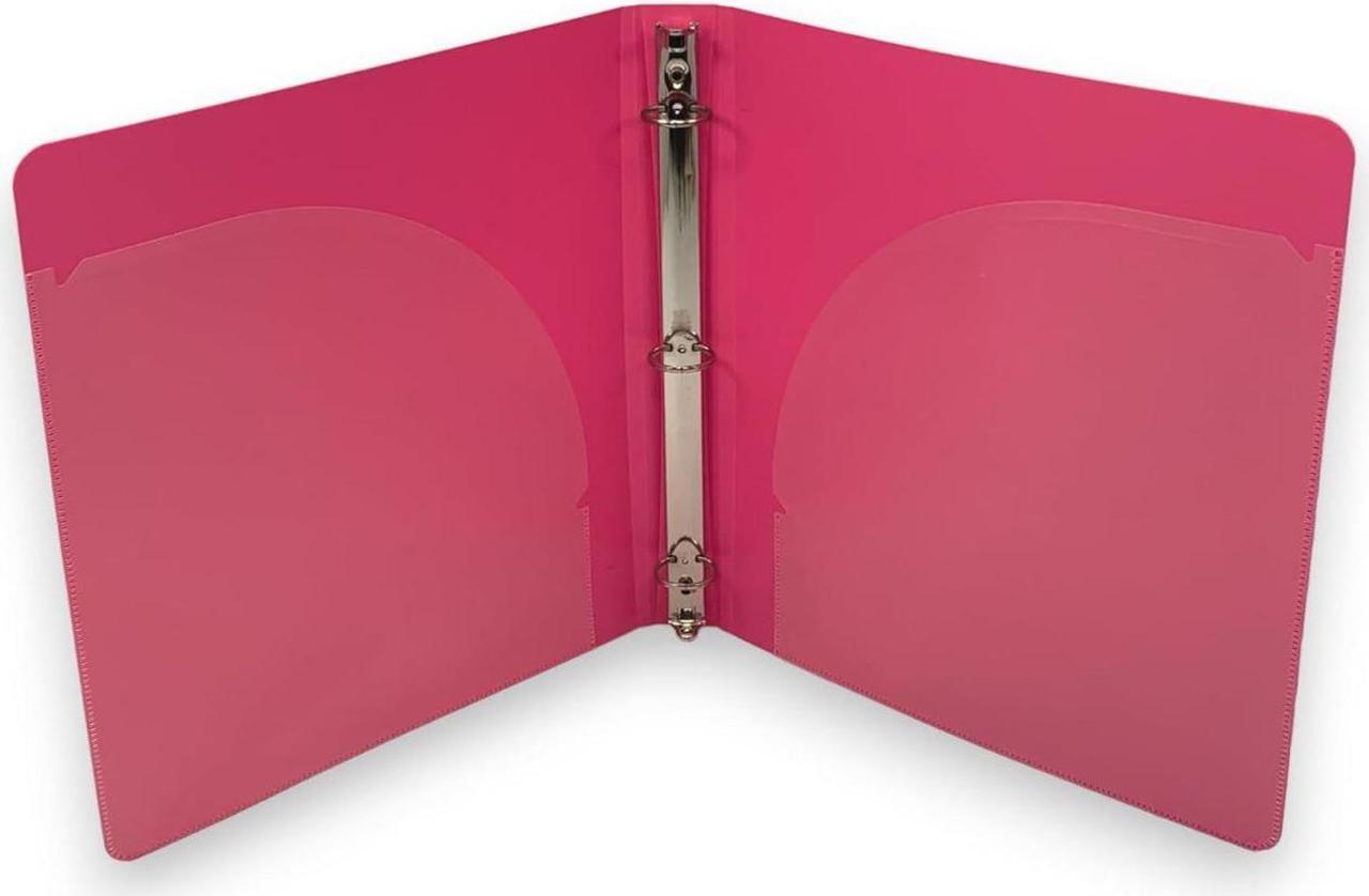 Alt view image 2 of 3 - Office Depot Heavy-Duty 3-Ring Poly Binder 1" Round Rings Pink