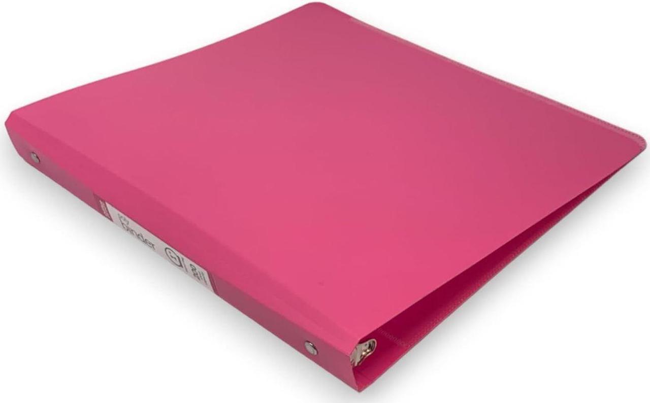 Alt view image 3 of 3 - Office Depot Heavy-Duty 3-Ring Poly Binder 1" Round Rings Pink
