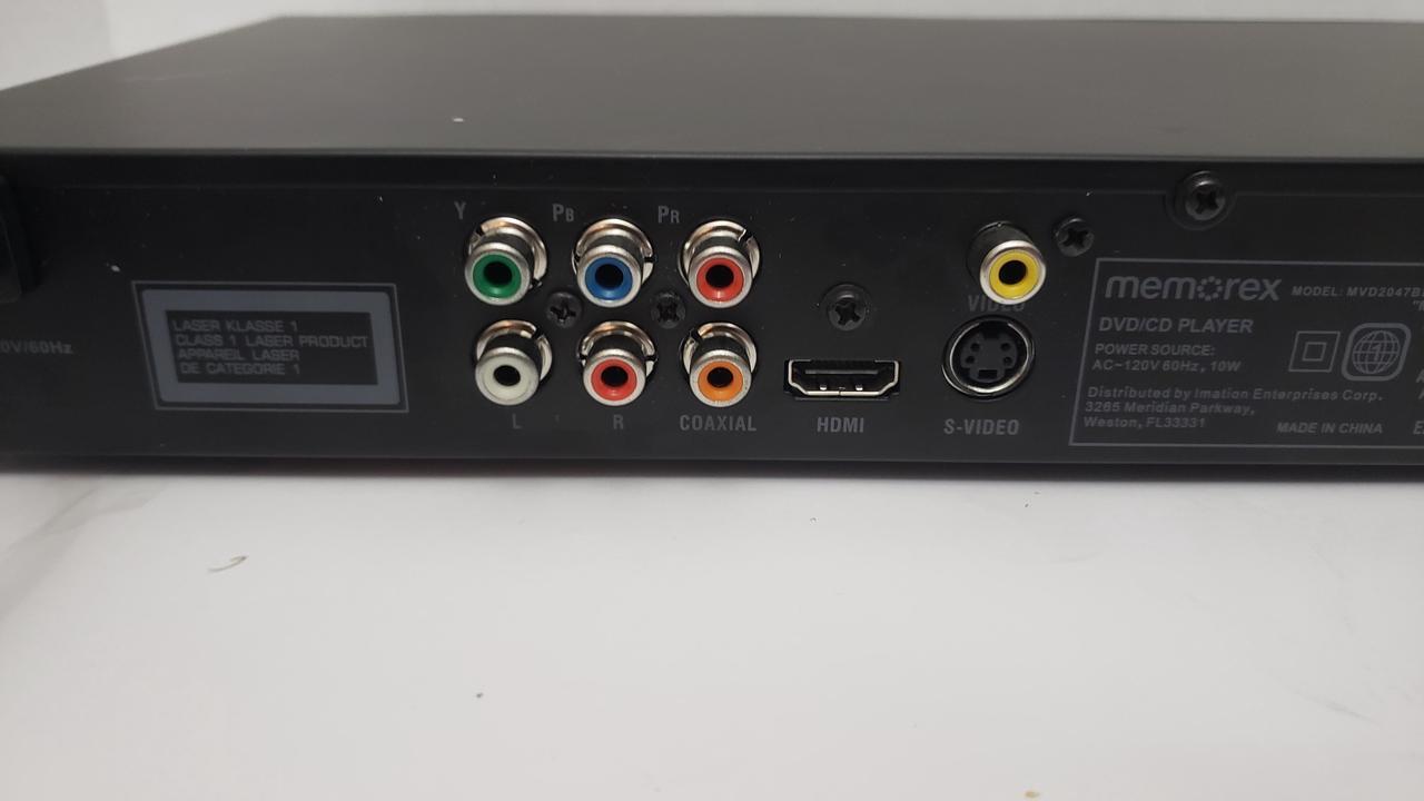 Alt view image 3 of 4 - Memorex MVD2047BLK Progressive Scan DVD Player No Remote 1080p