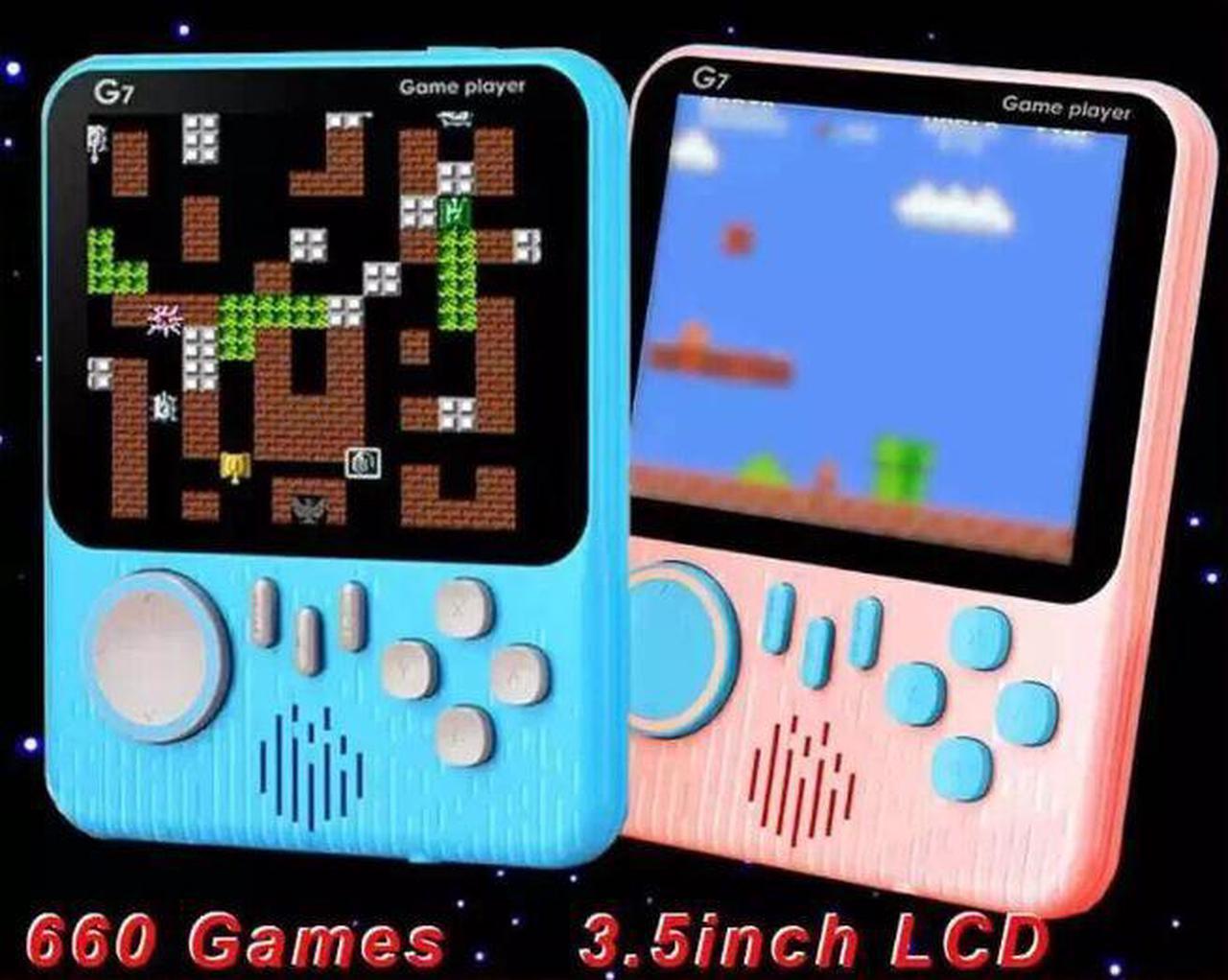 Alt view image 2 of 6 - Portable Retro Handheld Game Console 600 Classic Games 3.5" Screen Grey
