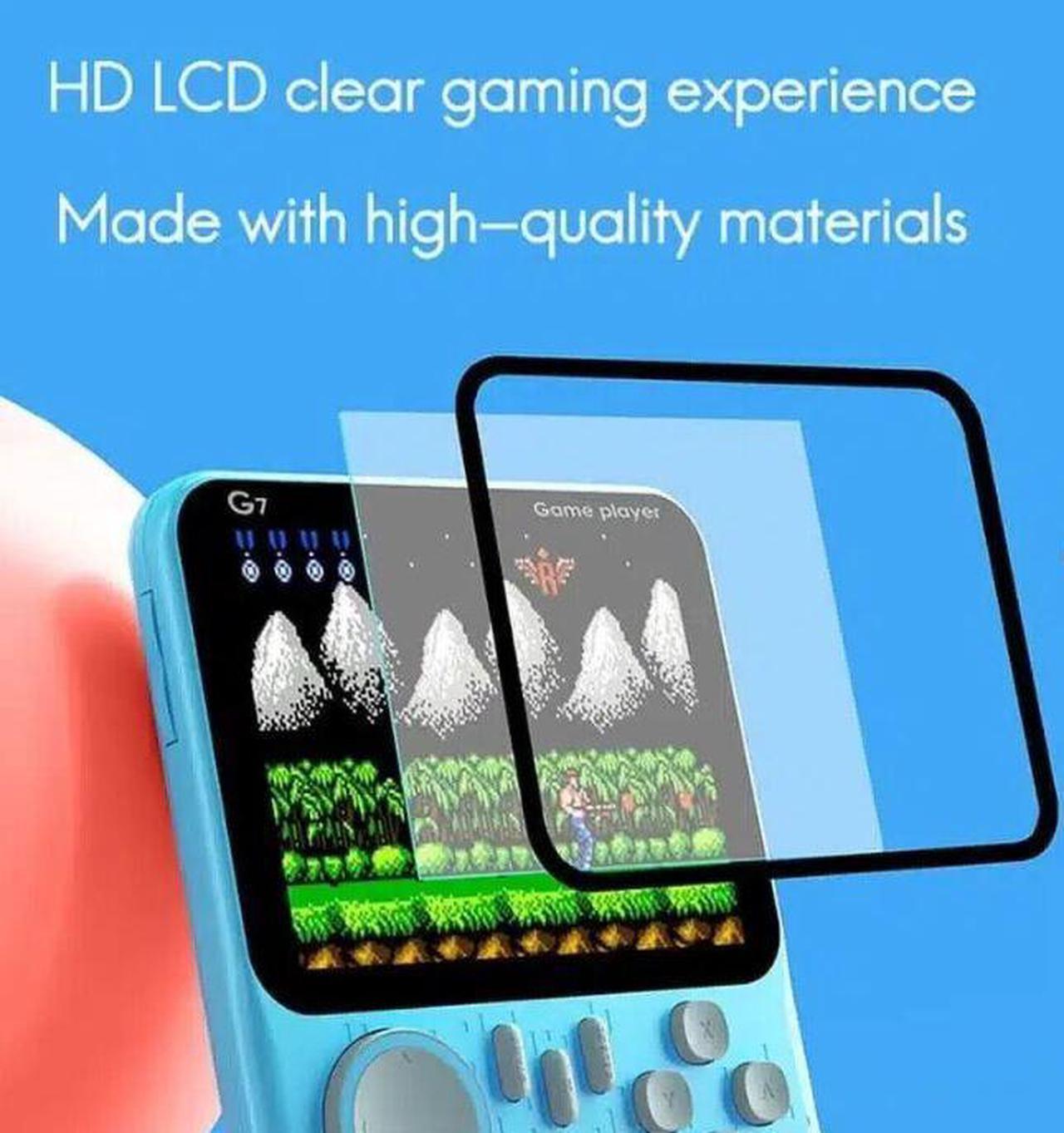 Alt view image 6 of 6 - Portable Retro Handheld Game Console 600 Classic Games 3.5" Screen Grey