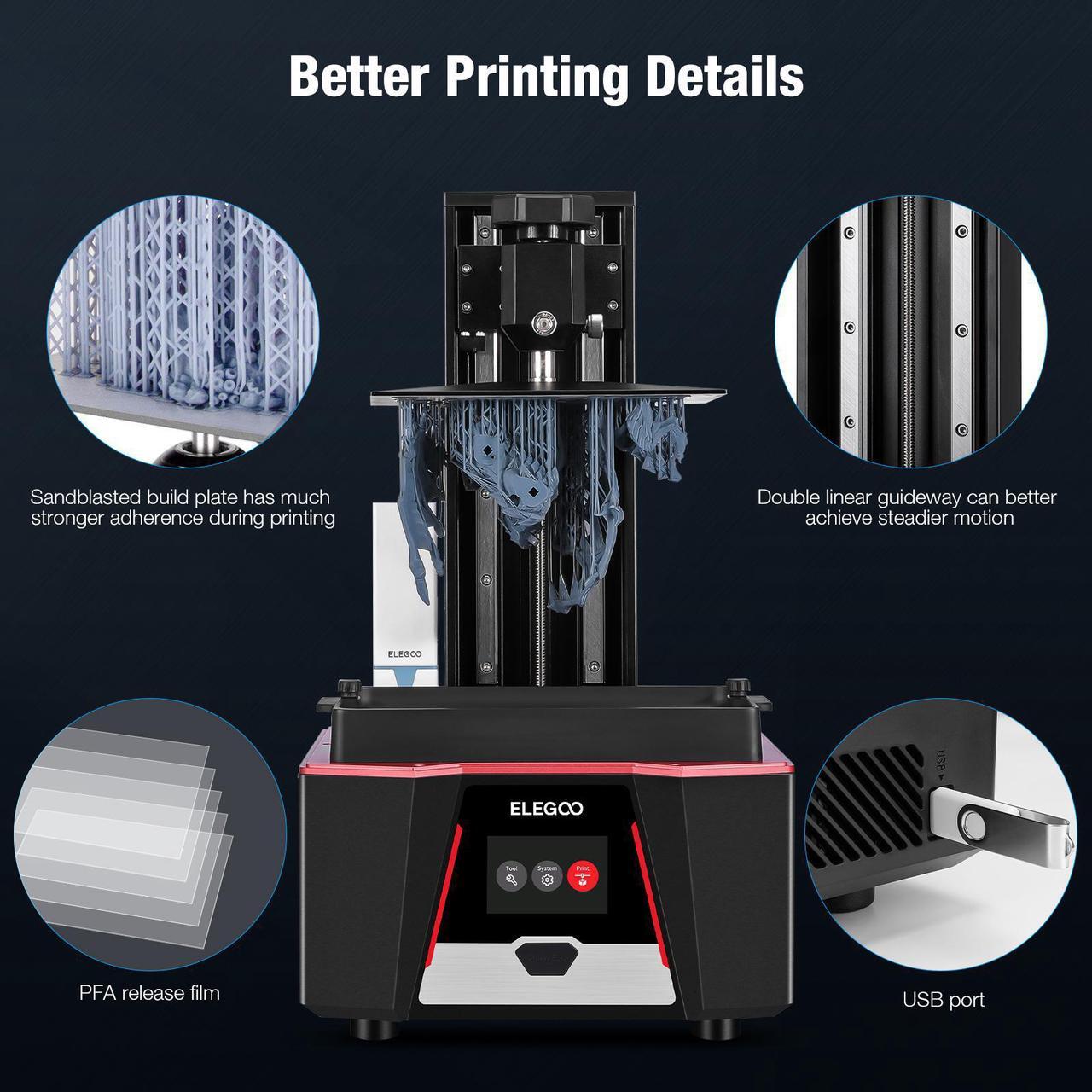 Alt view image 8 of 7 - ELEGOO Saturn 2-E MSLA 3D Printer