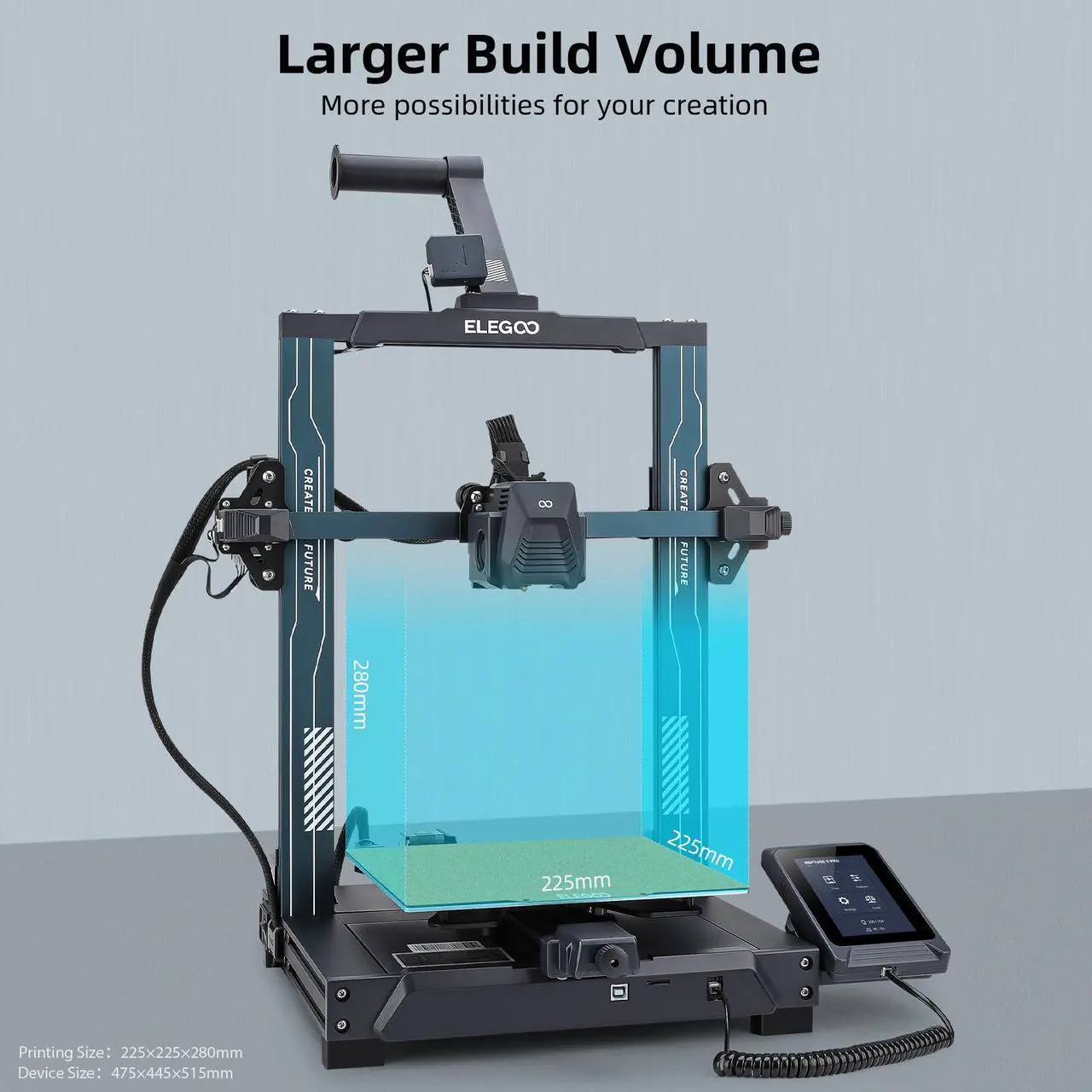 Alt view image 3 of 6 - ELEGOO Neptune 3 Pro and PLA Filament 2kg White