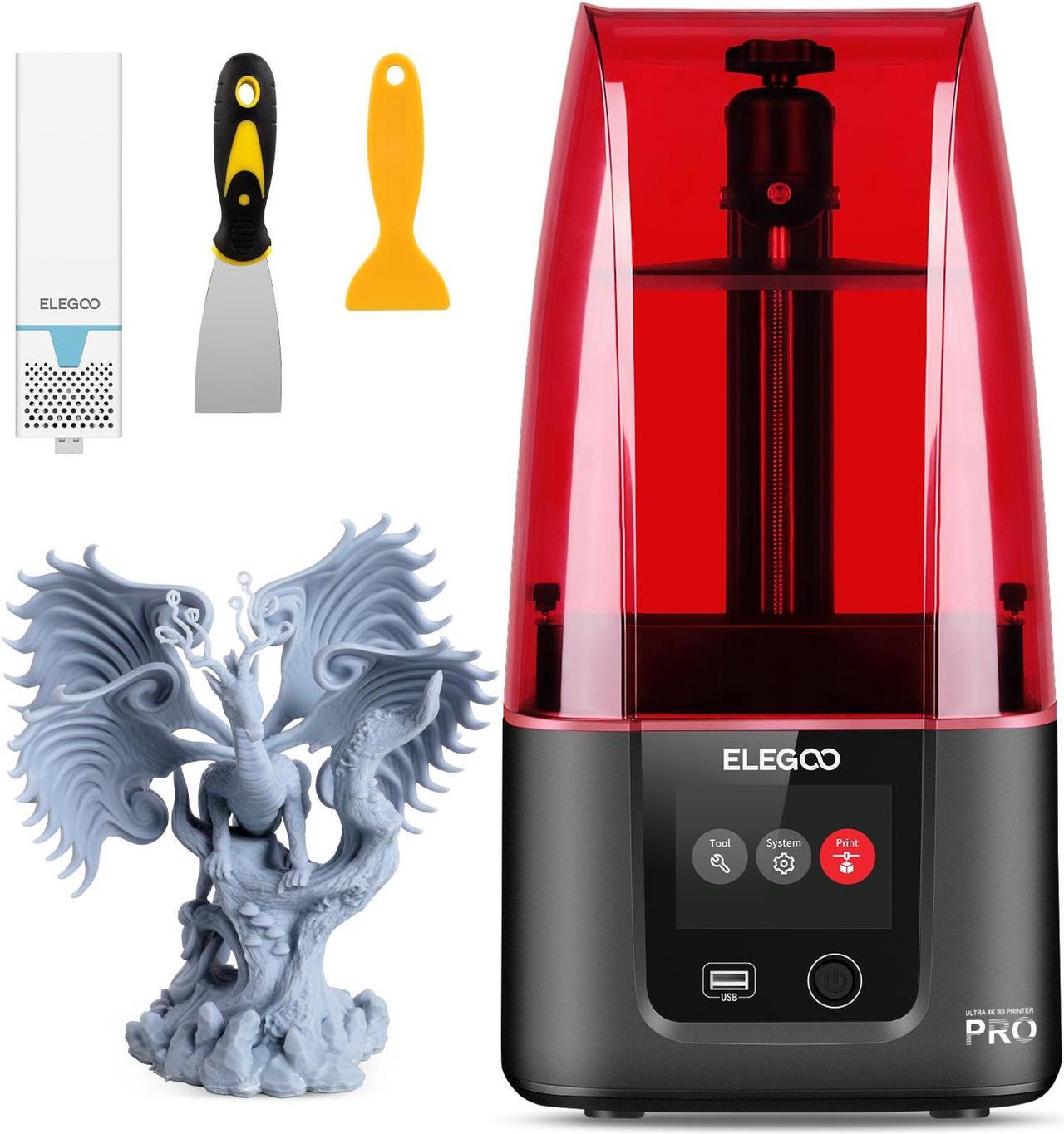 Main image of ELEGOO Resin 3D Printer, Mars 3 Pro MSLA 3D Printer with 6.6-Inch Ultra 4K Monochrome LCD, Print Size of 143.43×89.6×175mm / 5.647×3.52×6.8in and Replaceable Activated-Carbon.