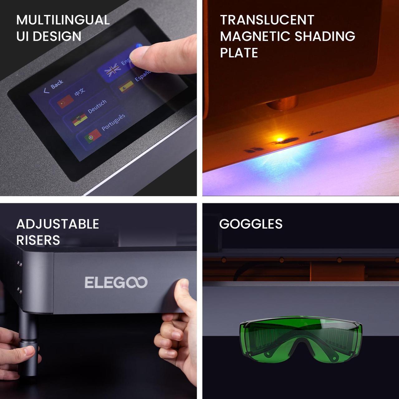 Alt view image 5 of 7 - ELEGOO Phecda Laser Engraver & Cutter 10W BASIC