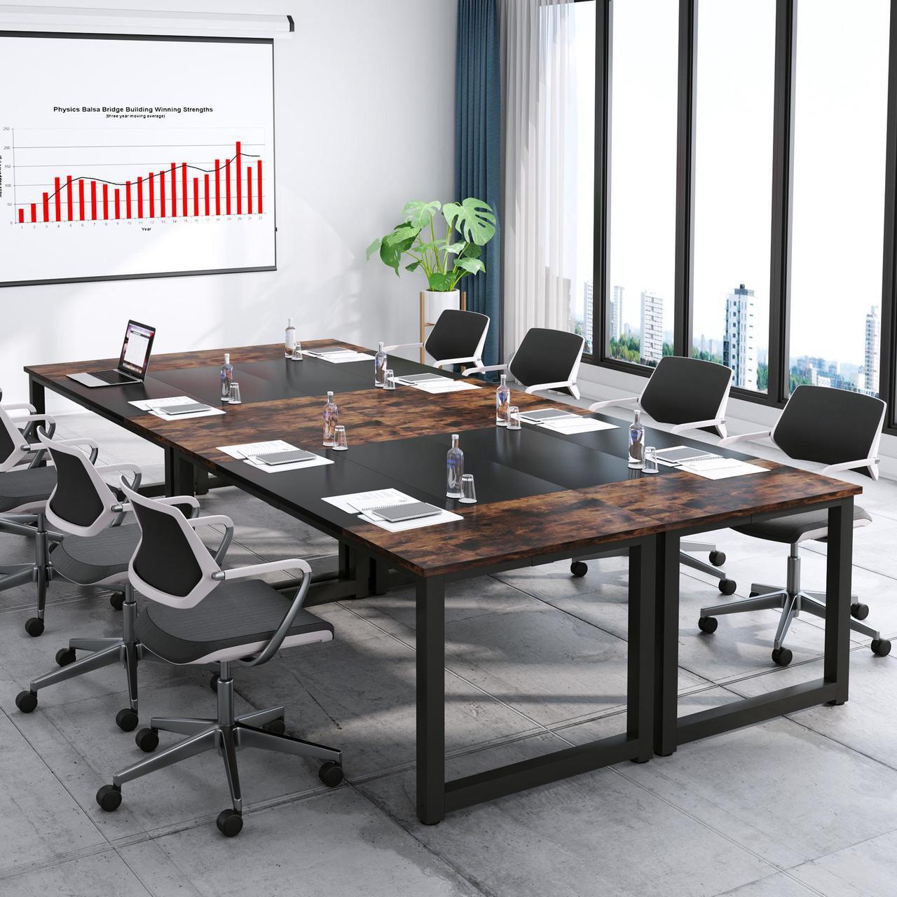Alt view image 5 of 7 - Tribesigns Modern Computer Desk, 70.8 x 31.5 inch Large Office Desk Computer Table Study Writing Desk Workstation for Home Office, Black Metal Frame