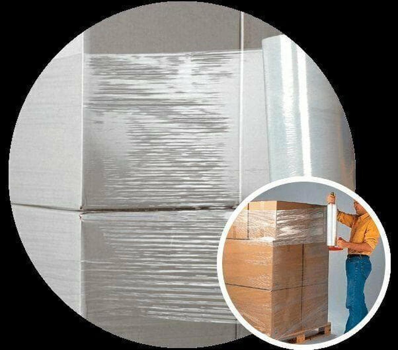 Alt view image 2 of 2 - 18" x 1000' 80 Gauge 1 Roll Pallet Wrap Pre-Stretched Stretch Film Hand Shrink Wrap 1000FT