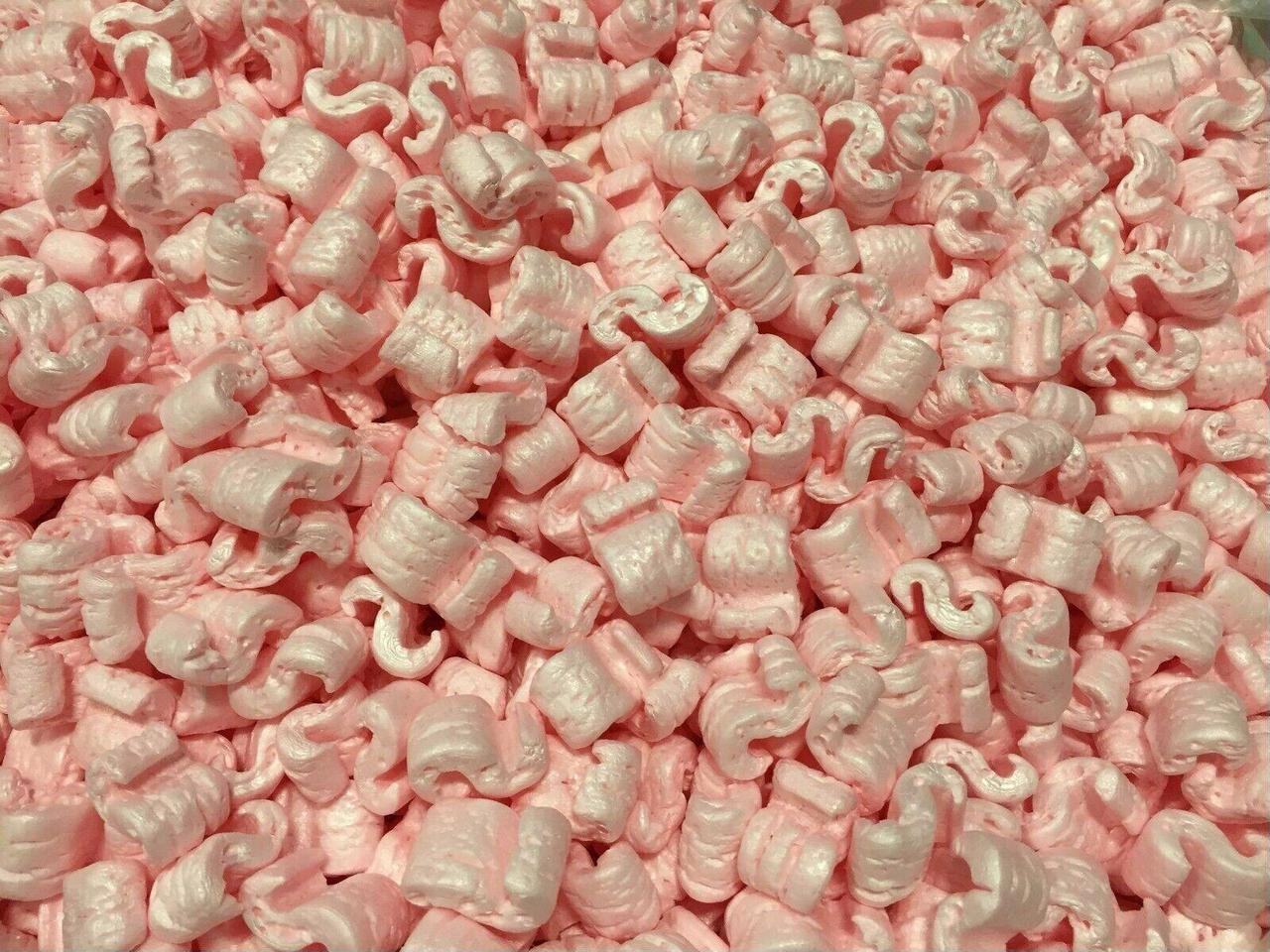 Main image of Supplyhut Packing Peanuts Shipping Anti Static Loose Fill 60 Gallons 8 Cubic Feet Pink
