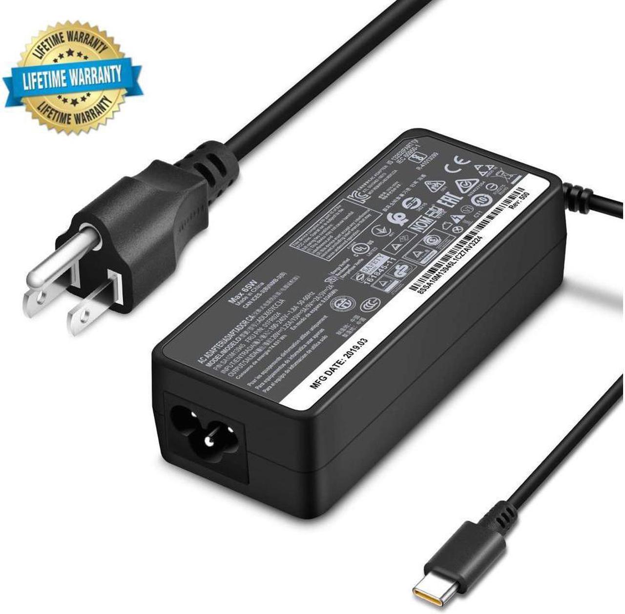 USB-C Laptop Charger 65W 45W for Lenovo Adapter: Chromebook C330 S330 100e 300e 500e Yoga C930 C940 S730 720 730 910 920 13 IdeaPad 730s ThinkPad X1 Carbon T480 T480s T570 T580 GX20P92530 Power Supply