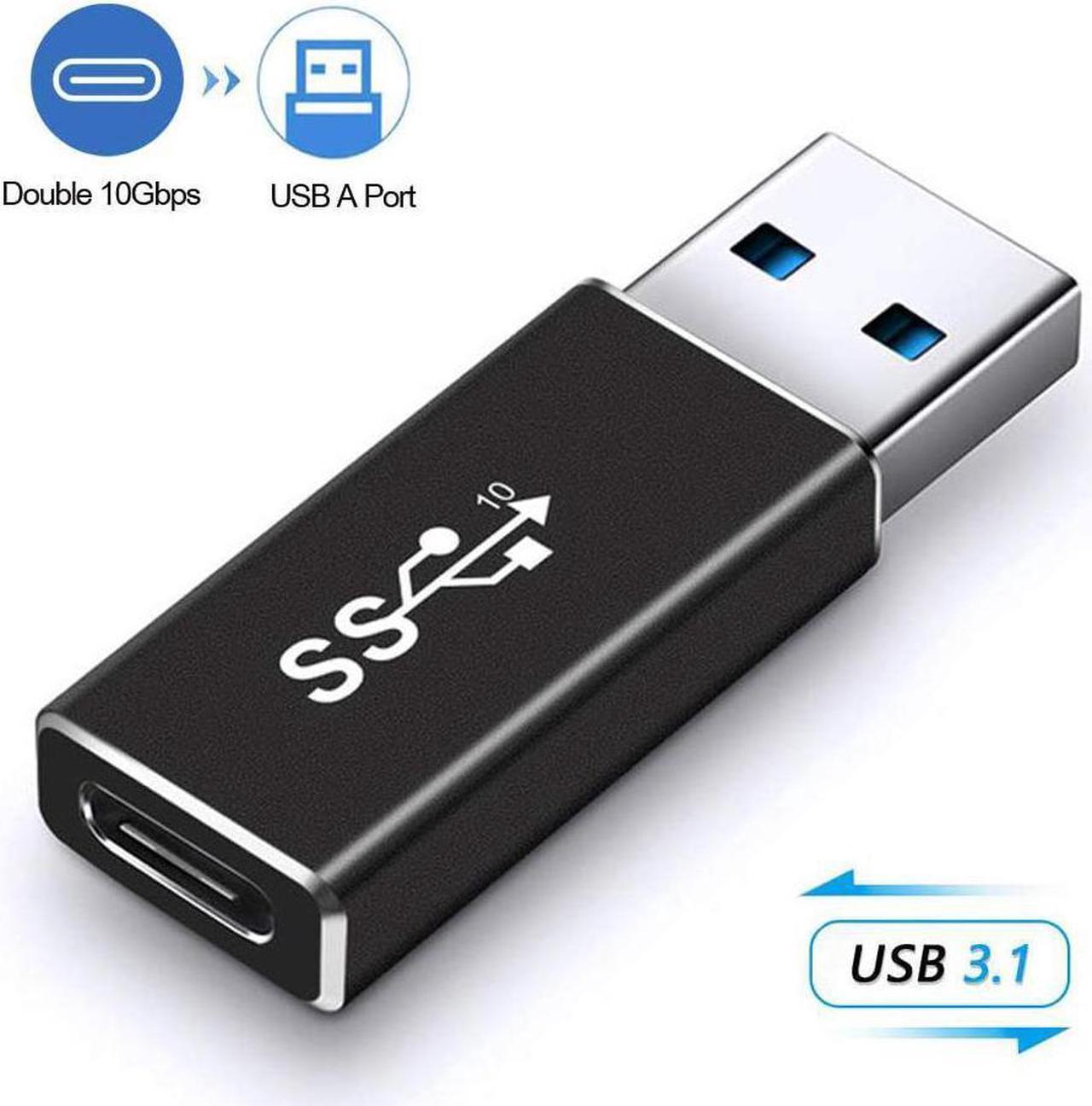 Updated USB 3.1 Male to Type-C Female Adapter USB A to USB C 3.1 GEN 2 Converter Support Double Sided 10Gbps Charging & Data