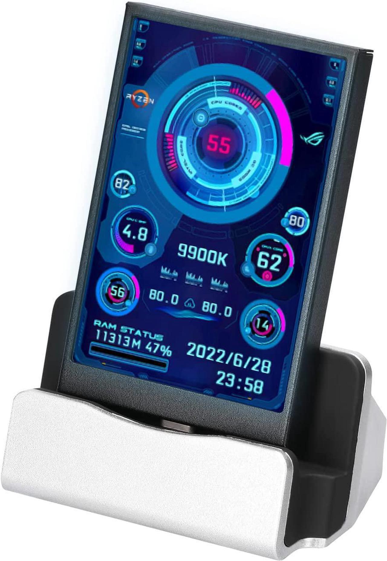 Alt view image 7 of 7 - 3.5 Inch IPS Display Screen USB Secondary Screen Computers CPU GPU RAM HDD Monitor Time Date Display Horizontal Vertical Screen Switch