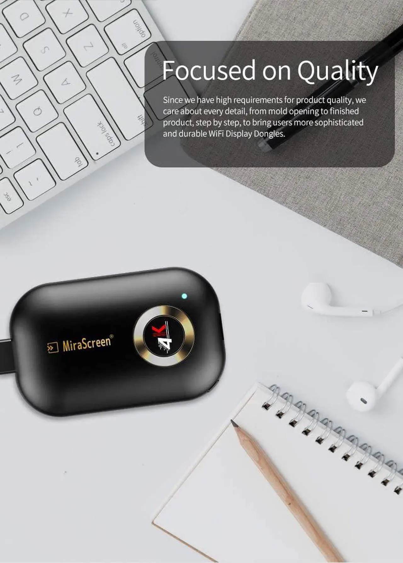 Alt view image 4 of 7 - HDMI Wireless Display Receiver 5G WiFi 4K 1080P Mobile Screen Cast Mirroring Adapter Dongle for iPhone Mac iOS Android to TV Projector Support Miracast Airplay DLNA No Switching (5G+2.4G)