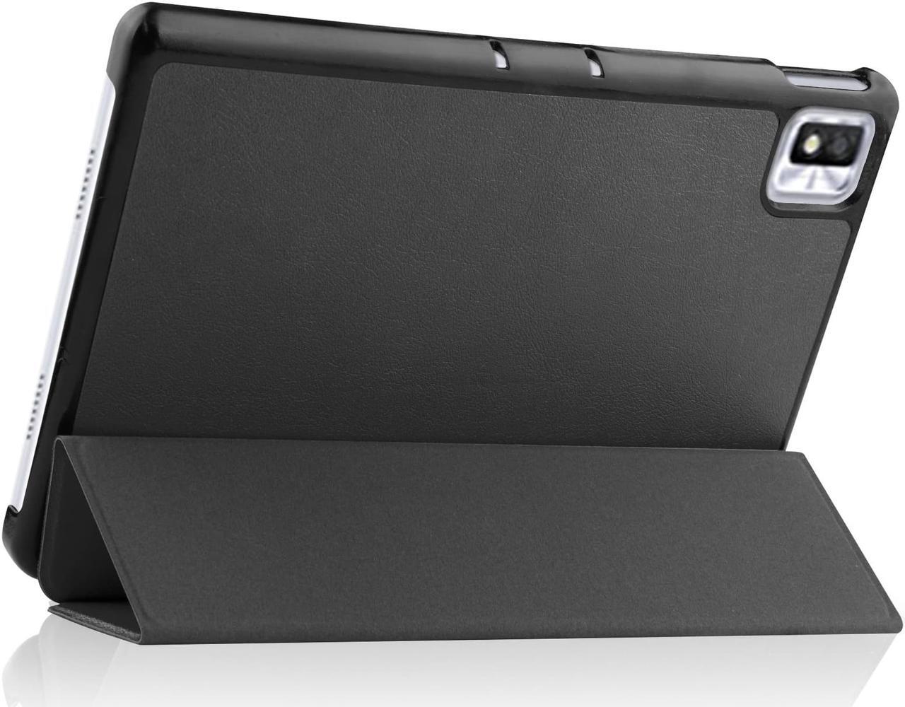 Alt view image 5 of 7 - TCL Tab 10s 10.1 inch 9080G Case 2021, Trifold Slim Smart Stand Cover Hard Shell for 8.0" Nokia Tablet T10 2022 Release with Universal Stylus Pen
