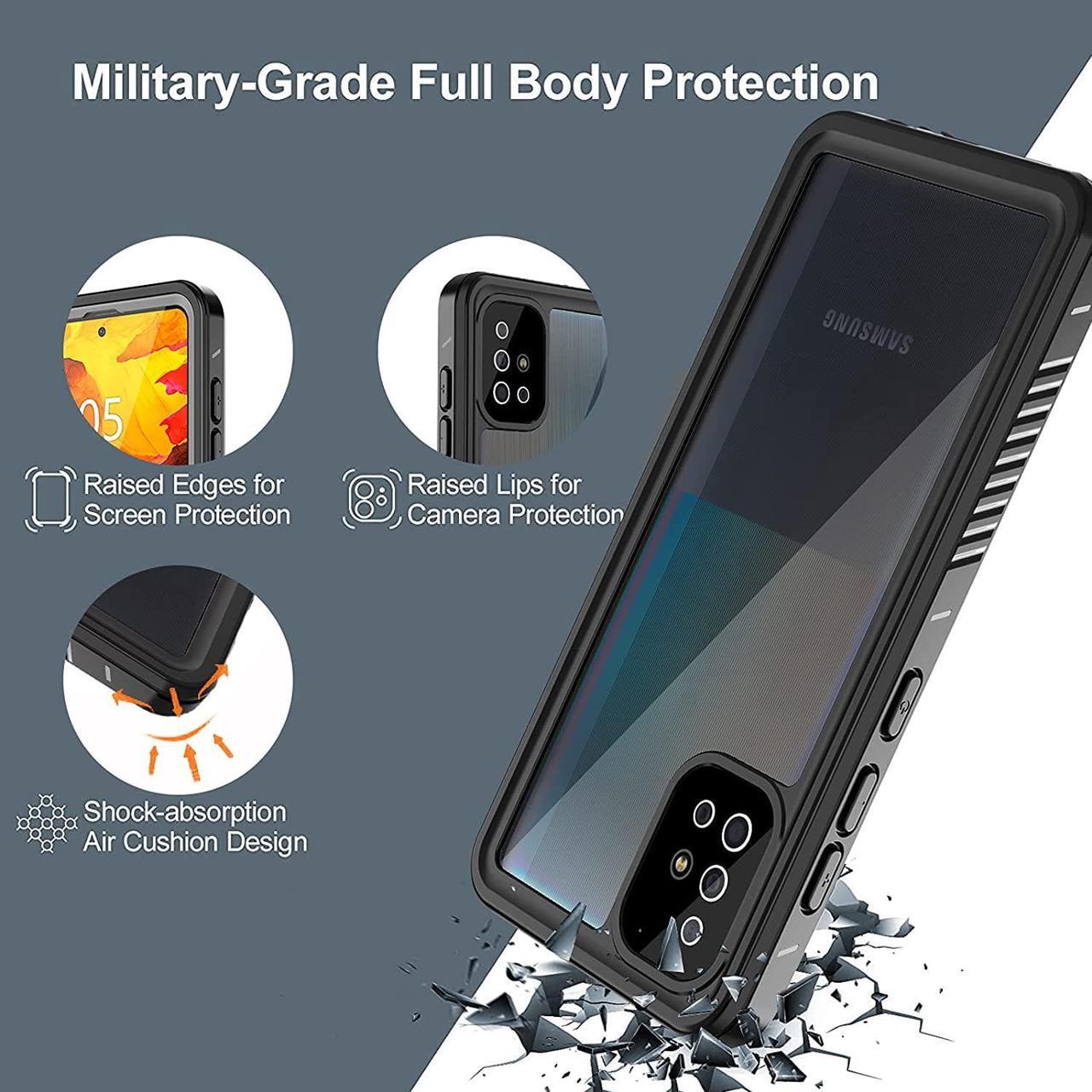 Alt view image 4 of 7 - for Samsung Galaxy A51 5G Case Waterproof, with Built-in-Screen Protector Full-Body 360°Rugged Shockproof IP68 Waterproof Case for Galaxy A51 5G (Not for 4G Version)