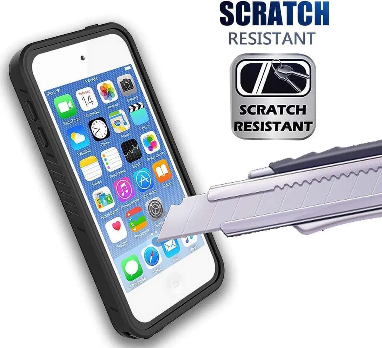 Alt view image 5 of 7 - Waterproof Case for iPod Touch 7 / iPod Touch 6 / iPod Touch 5, 360 Full-Body Built-in Screen Protector Dustproof Shockproof Snowproof Case for iPod Touch 5th/6th/7th Generation for Snorkeling
