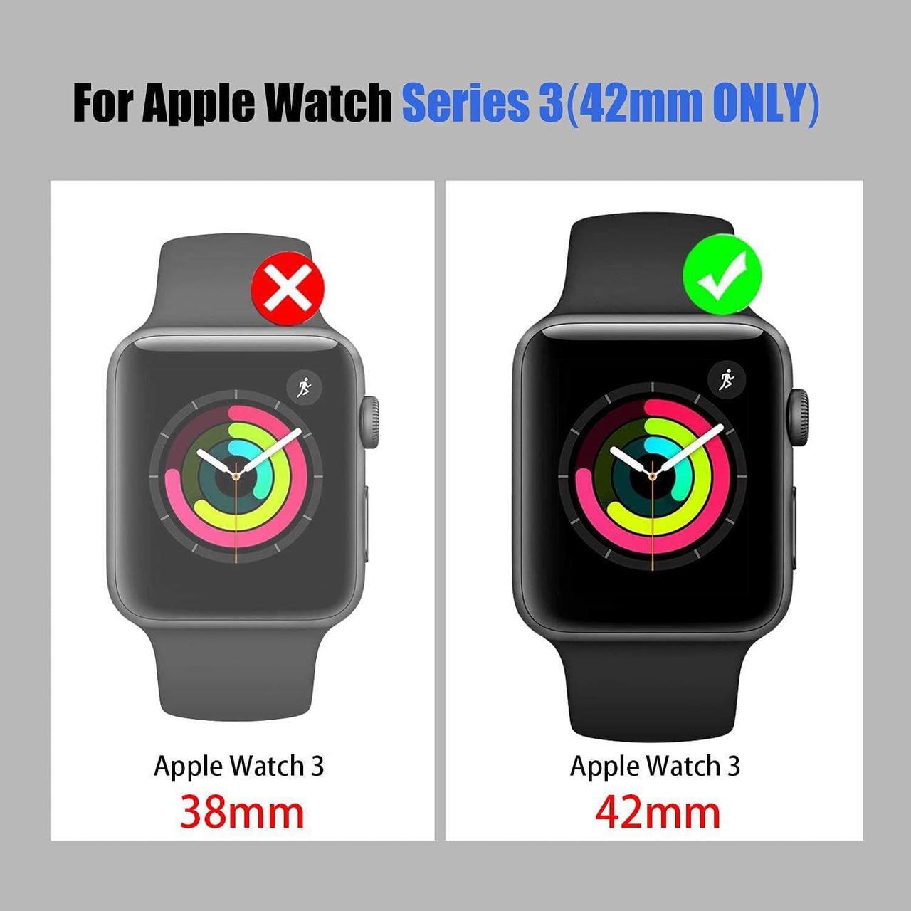 Alt view image 5 of 7 - Waterproof Case for 42mm Apple Watch Series 3 and Series 2 with Built-in Screen Protector Full Body Shell for Waterproof Anti-Scratch Shockproof Impact Resistant with Watch Band