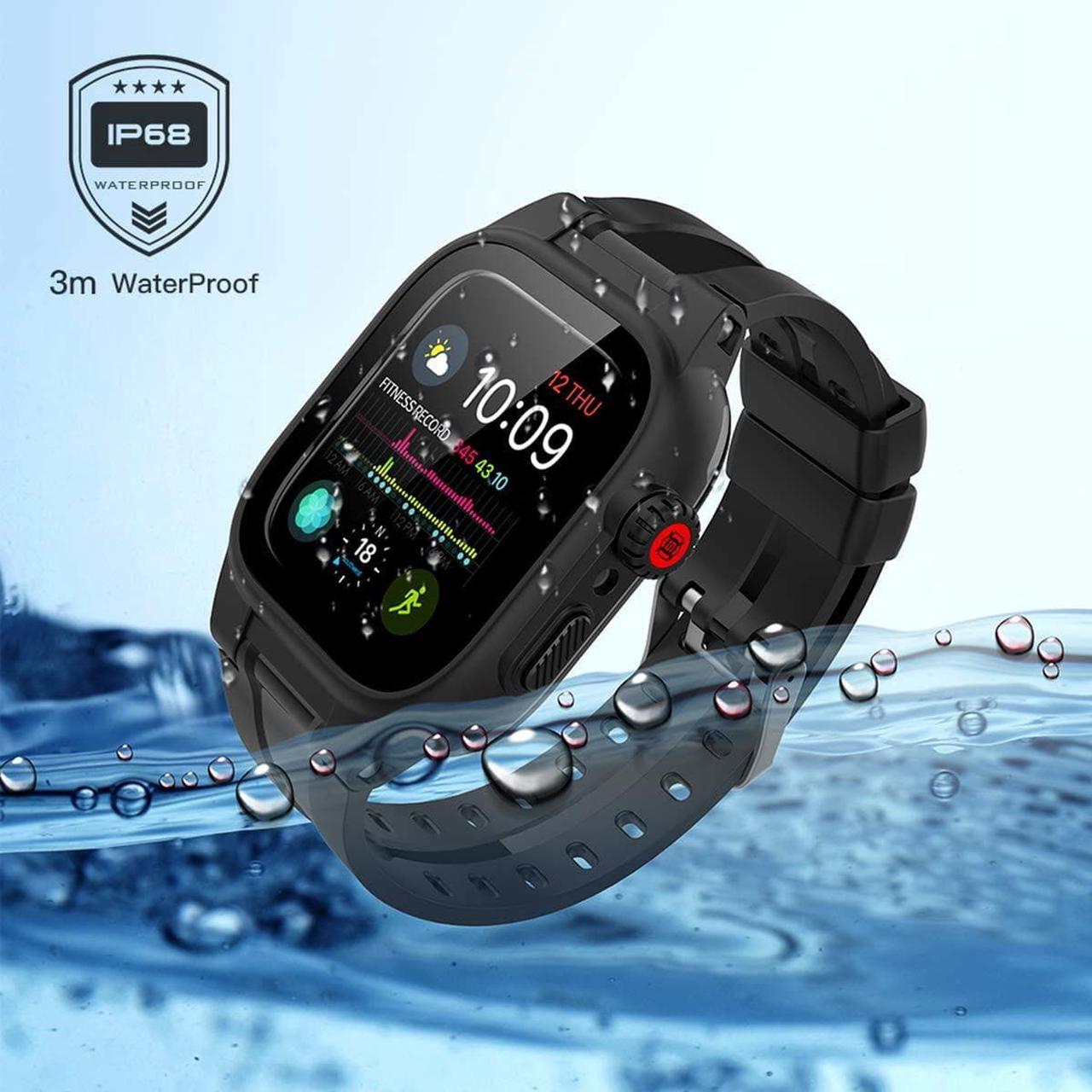 Alt view image 2 of 6 - Apple Watch Series 3 / 2 42mm Waterproof Case, Built-in Screen Protector 360 Full-Body Protection, Dustproof Shockproof Cover For Apple Watch 42mm Series 3 Series 2