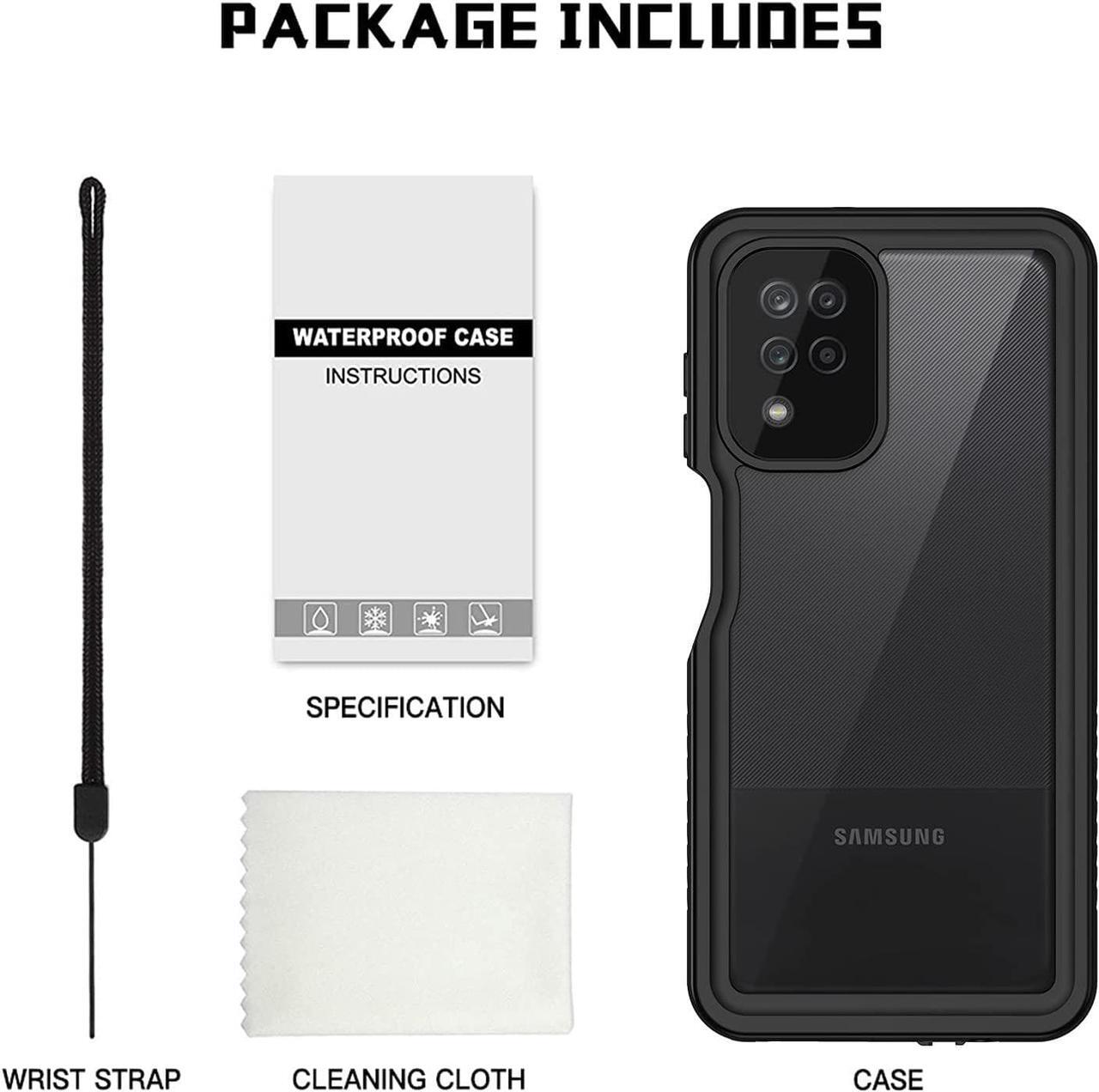 Alt view image 7 of 7 - Samsung Galaxy A12 5G Waterproof Case with Built-in Screen Protector Shockproof Heavy Duty Phone Case, Rugged Full Body Underwater Protective Cover for Samsung Galaxy A12 5G 6.4 inch