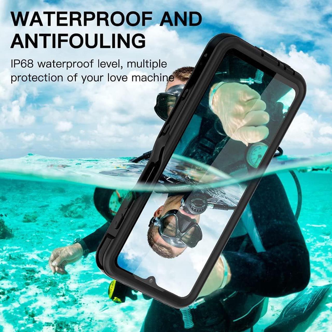 Alt view image 4 of 7 - Samsung Galaxy A12 5G Waterproof Case with Built-in Screen Protector Shockproof Heavy Duty Phone Case, Rugged Full Body Underwater Protective Cover for Samsung Galaxy A12 5G 6.4 inch