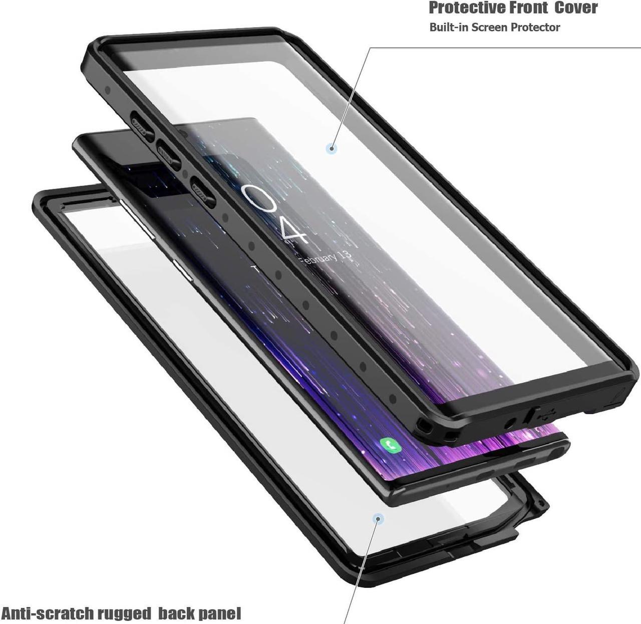 Alt view image 4 of 7 - For Samsung Galaxy Note 10+ Plus Waterproof Case, Built-in Screen Protector Fingerprint Unlock with Film, Shockproof Full Body Cover Waterproof Case for Samsung Galaxy Note 10+ Plus 5G 6.8 inch 2019
