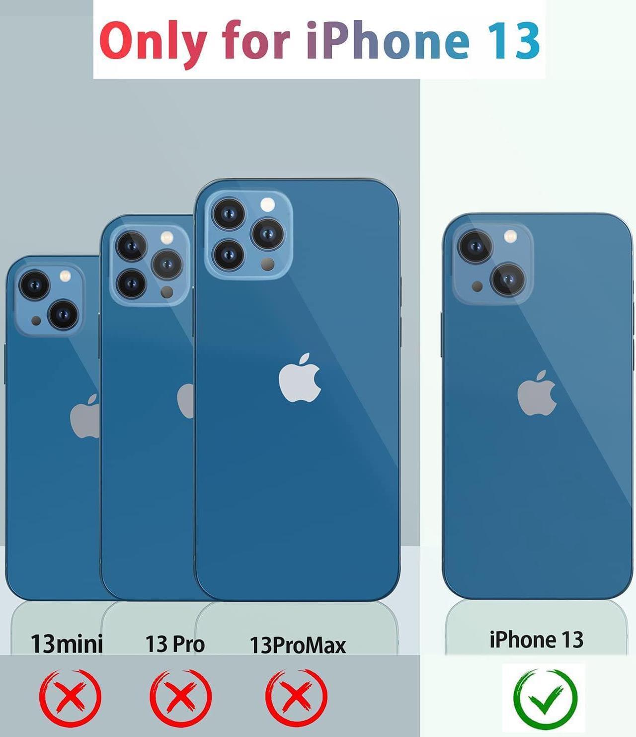 Alt view image 2 of 7 - For iPhone 13 Case Waterproof Shockproof Dustproof Full-Body Sturdy with Built-in Screen Protector,Underwater Full Sealed Cover Protective for iPhone 13 6.1 inch