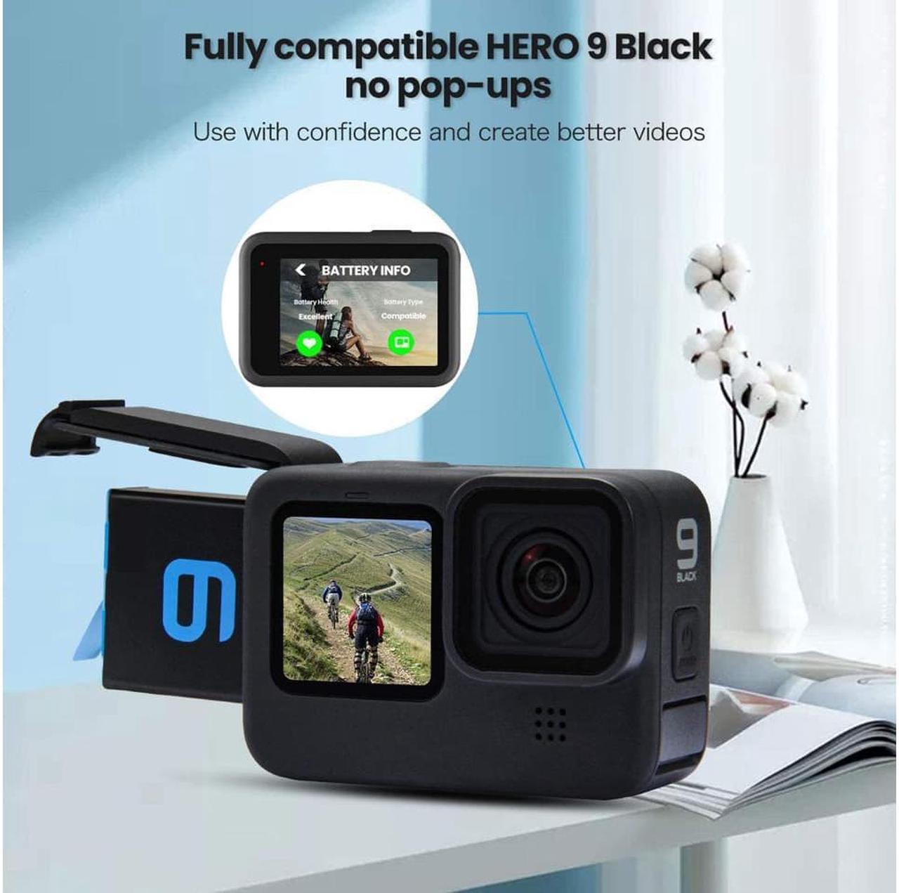 Alt view image 2 of 6 - Hero 11 / Hero 10 / Hero 9 Replacement Batteries 3-Pack and 3-Channel USB Charger Compatible with GoPro Hero 11 Black / Hero 10 Black / Hero 9 Black (Fully Compatible with GoPro Hero11 / Hero10 / Hero