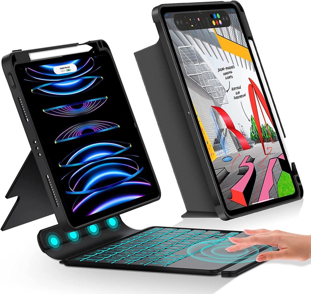 Main image of Keyboard Case for iPad Mini 6 2021 8.3 Inch, Slim Wireless Bluetooth Keyboard Cover with Trackpad, 7 Colors Backlight, Pencil Holder for iPad Mini 6th Generation 2021 Model A2567 A2568 A2569