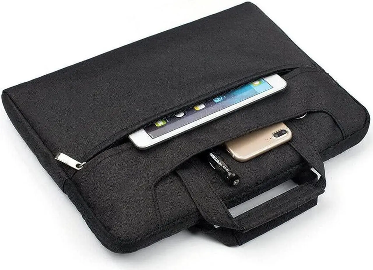 Alt view image 2 of 7 - Universal 11 12 inch Laptop Bag, Computer Bag, Water Resistant Laptop Briefcase, Laptop Case Sleeve with Shoulder Strap for MacBook Acer Lenovo HP Dell Samsung