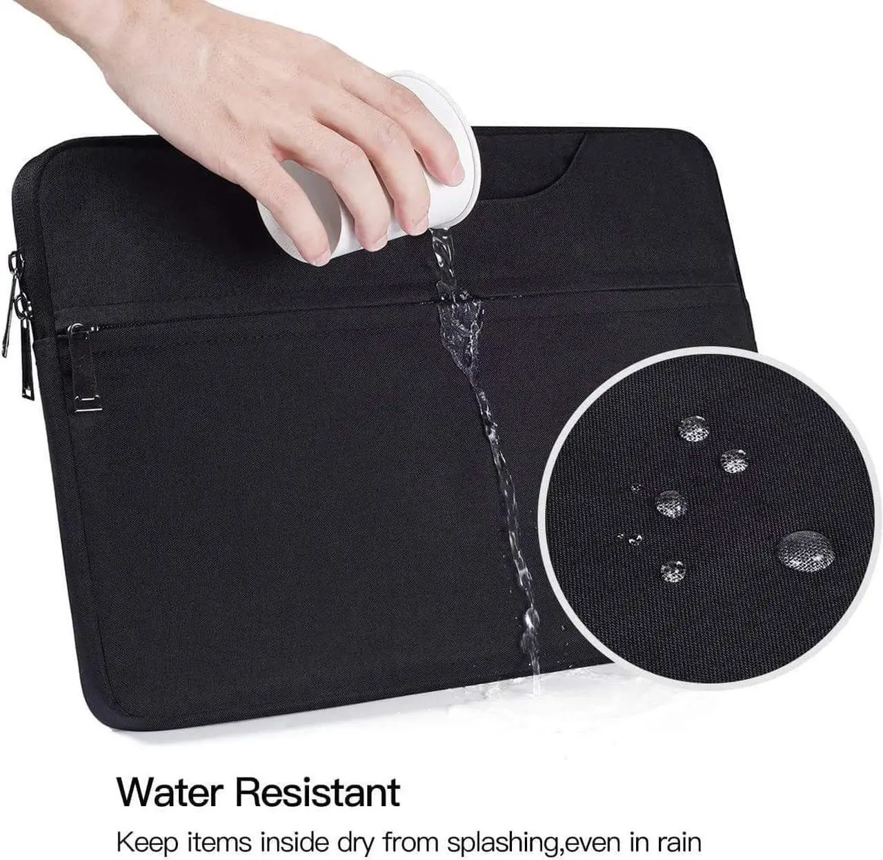 Alt view image 3 of 7 - Universal 11 12 inch Laptop Bag, Computer Bag, Water Resistant Laptop Briefcase, Laptop Case Sleeve with Shoulder Strap for MacBook Acer Lenovo HP Dell Samsung