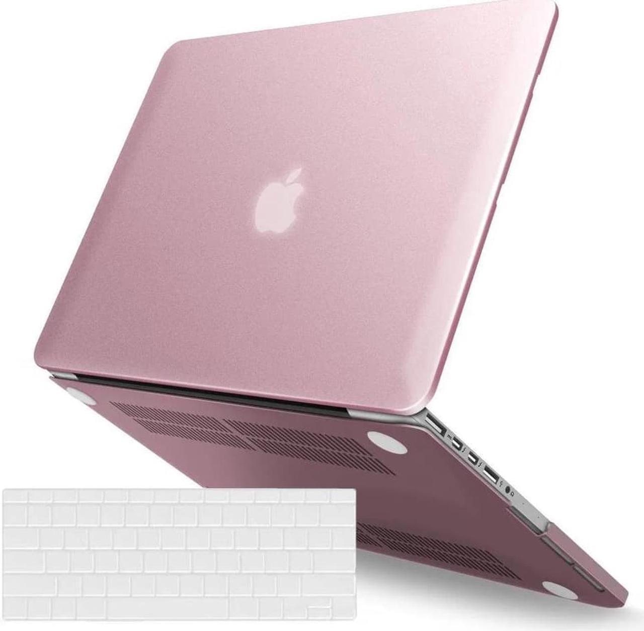 Main image of Compatible with MacBook Pro 13 Inch Retina Case Model A1502 A1425 (Older Version Release 2015 - end 2012), Plastic Hard Shell Case with Keyboard Cover Rose Gold